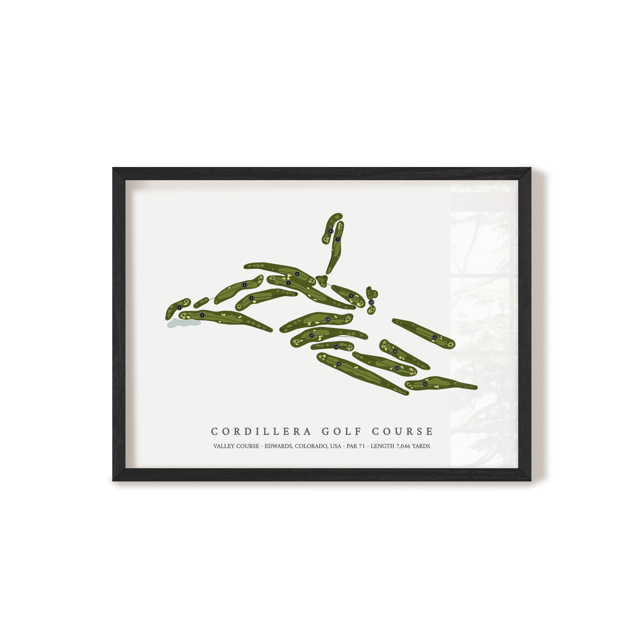 Cordillera Golf Course - Valley Course | Golf Course Map | Black Frame