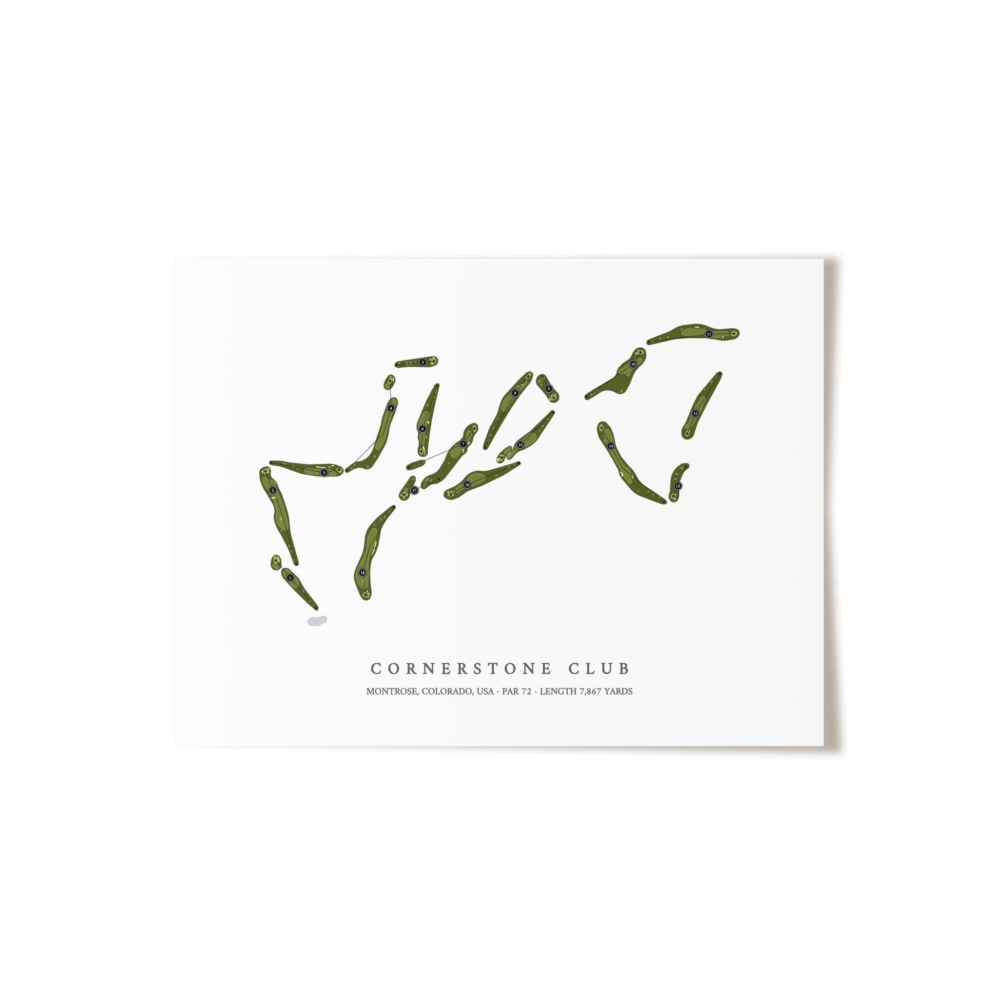 Cornerstone Club | Golf Course Print | Unframed