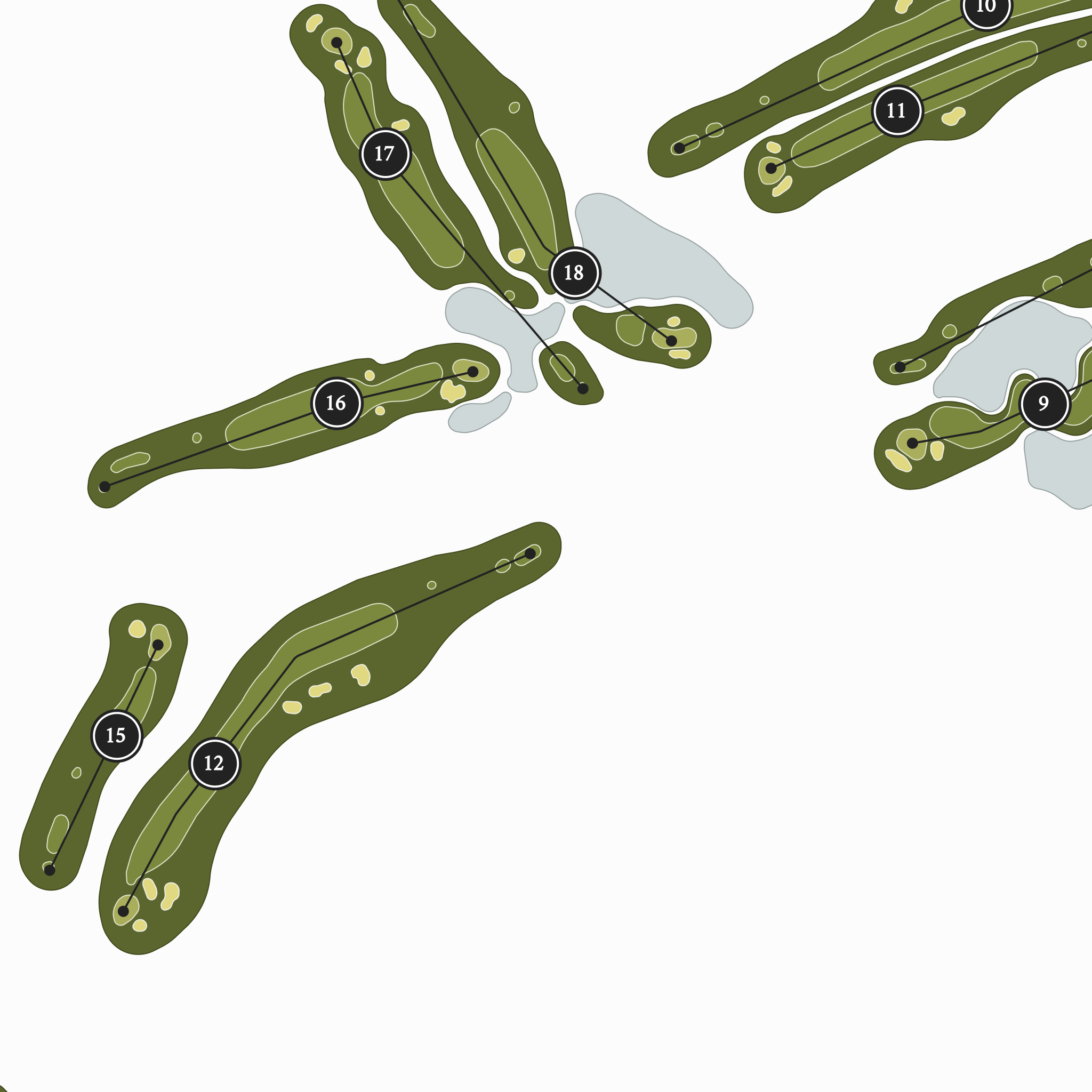 Cottonwood Country Club | Golf Course Map | Close Up