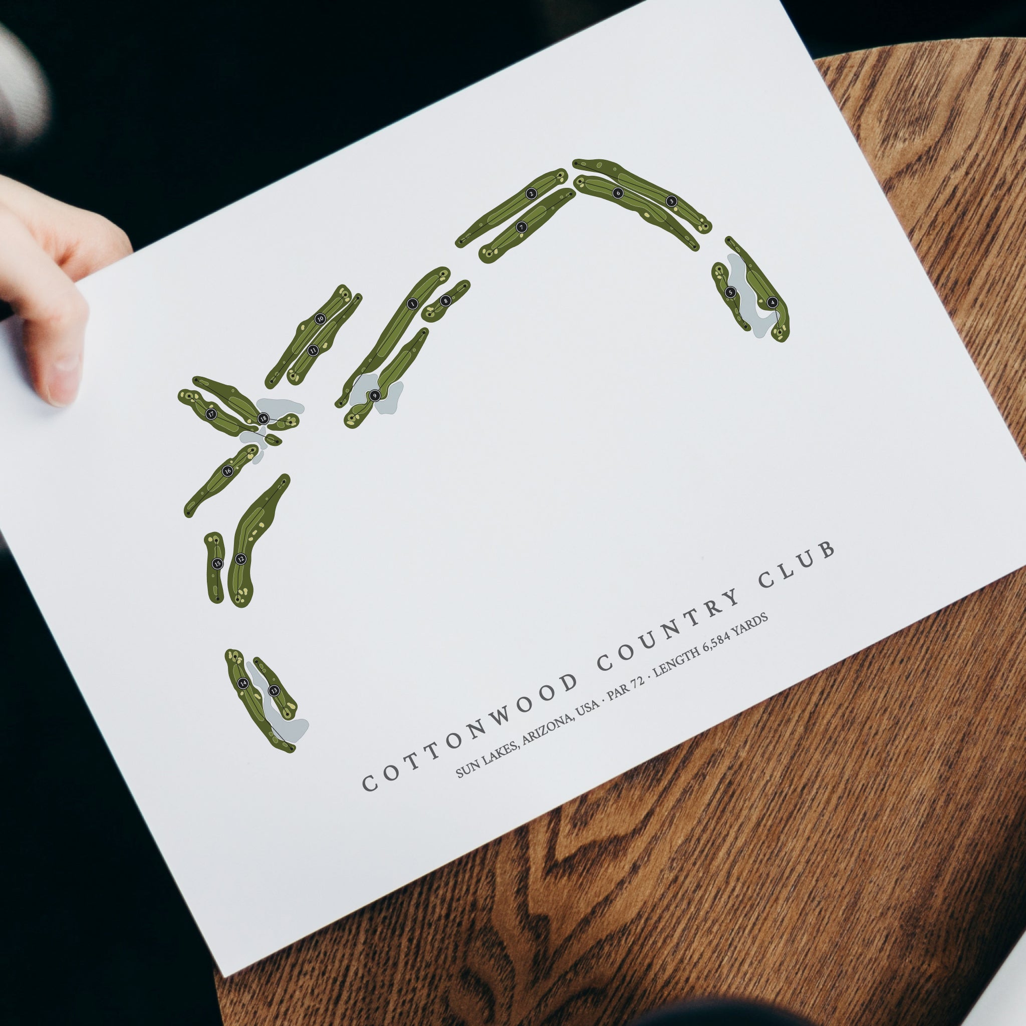 Cottonwood Country Club | Golf Course Map | With Laptop