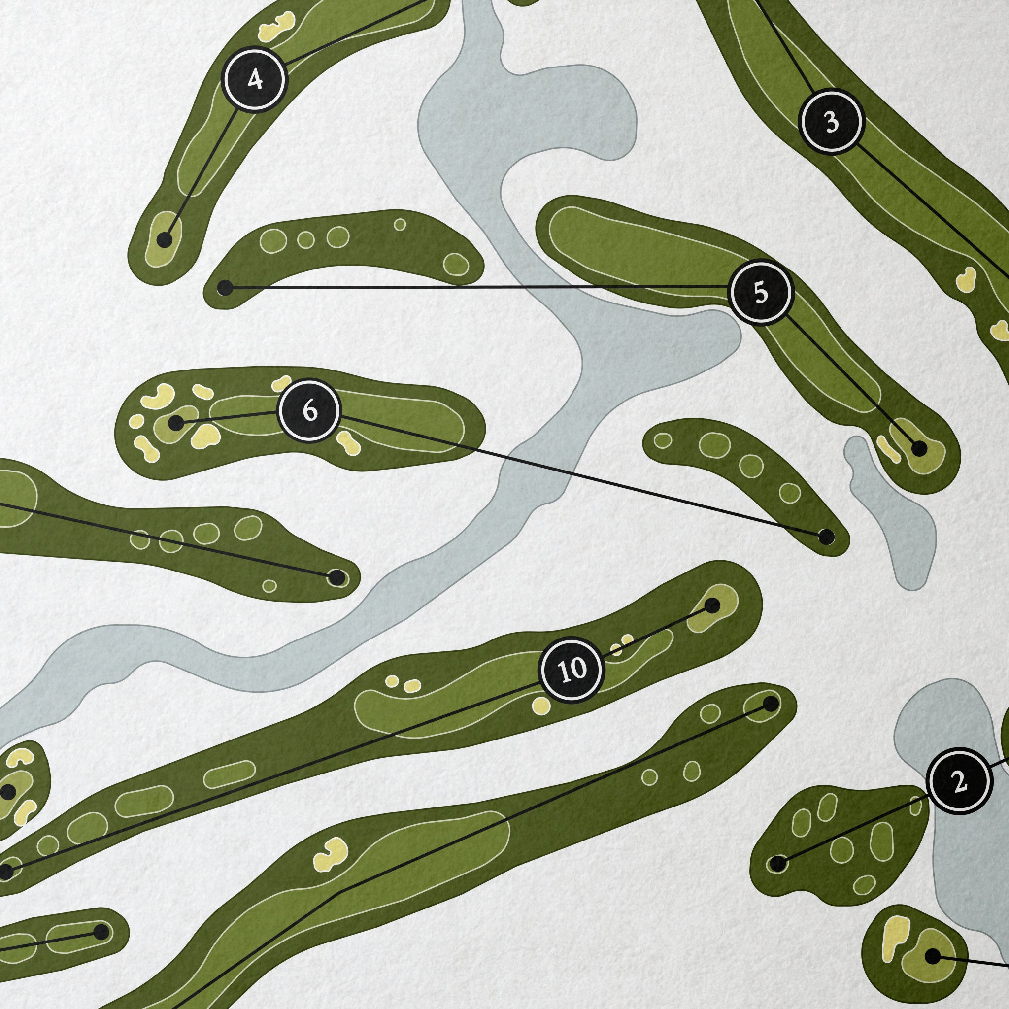 Cottonwood Valley | Golf Course Map | Close Up