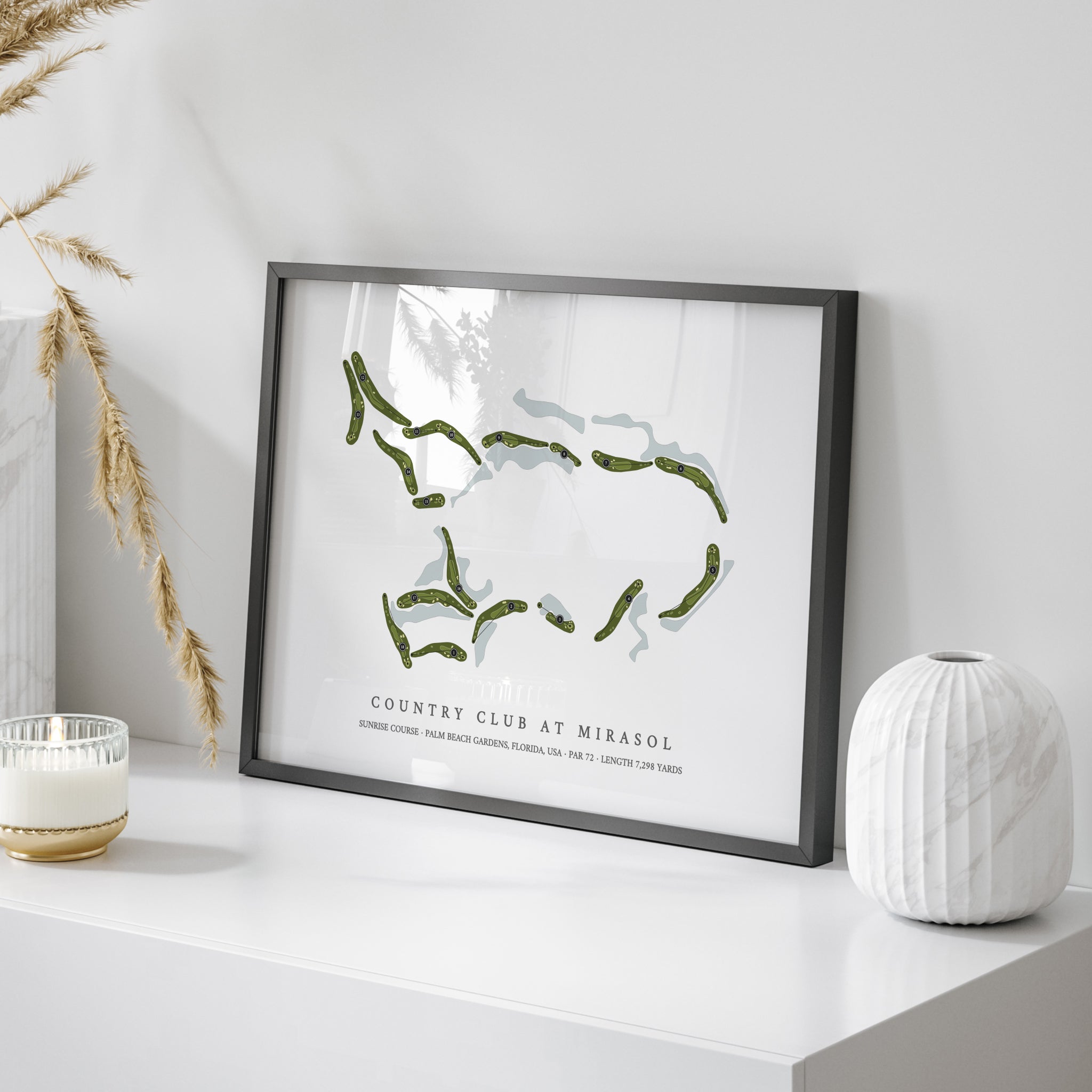 Country Club At Mirasol - Sunrise Course | Golf Course Map | On Table