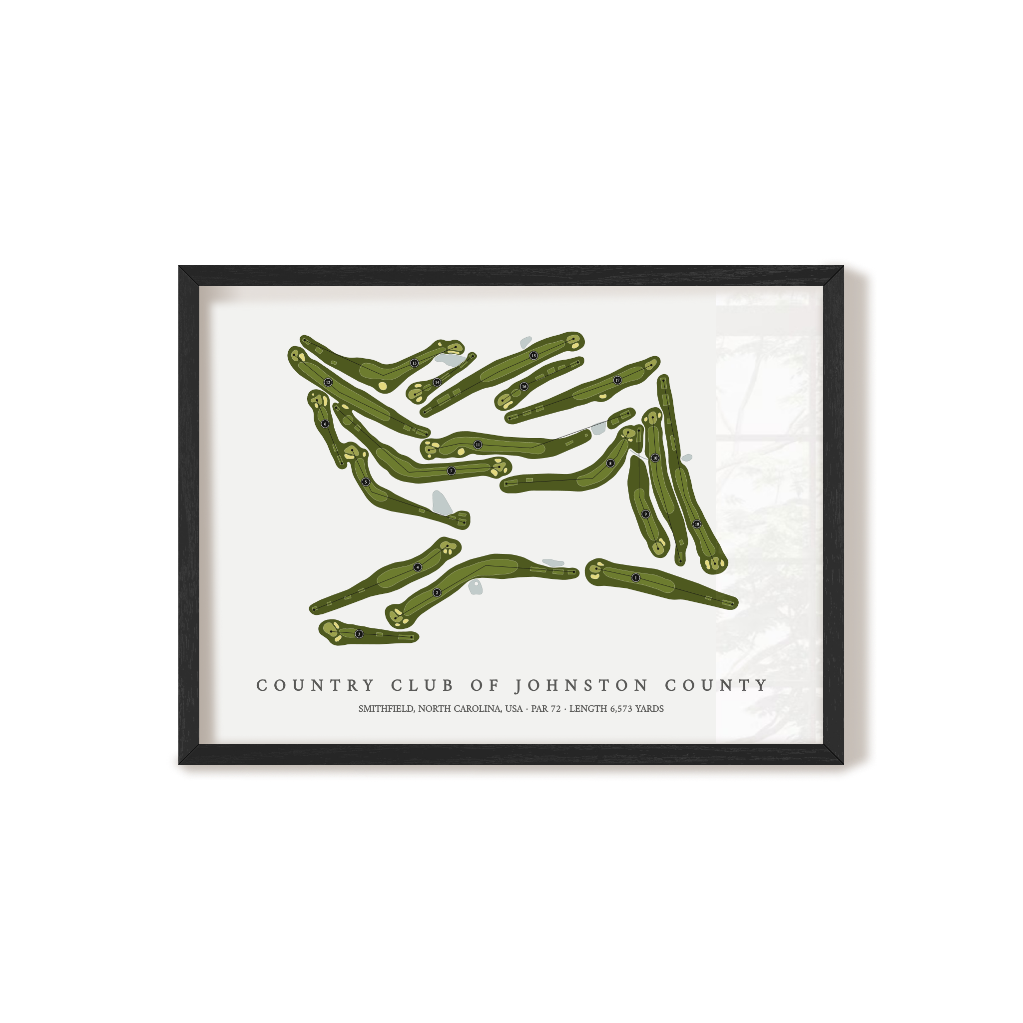 Country Club Of Johnston County | Golf Course Print | Black Frame