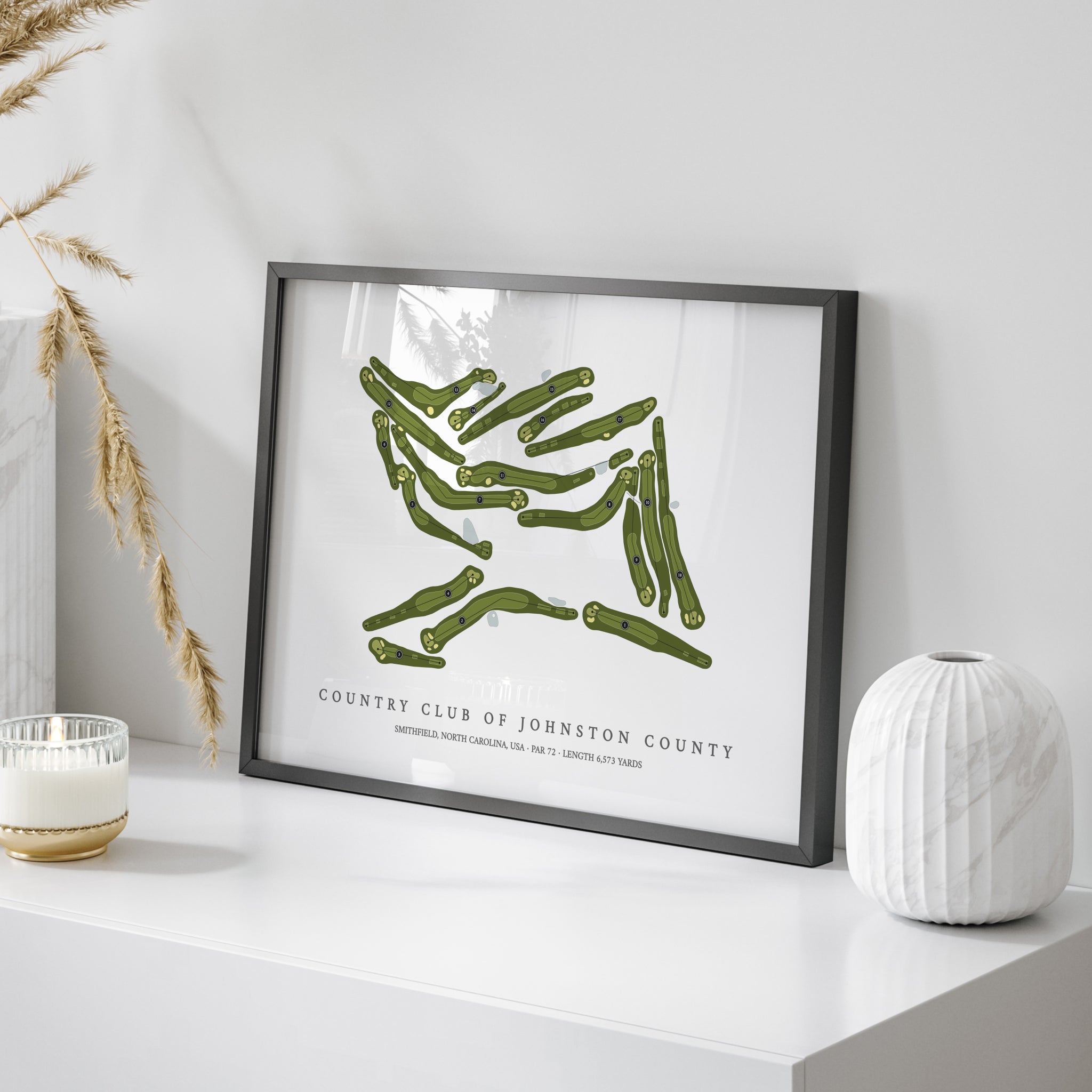 Country Club Of Johnston County | Golf Course Print | On Table