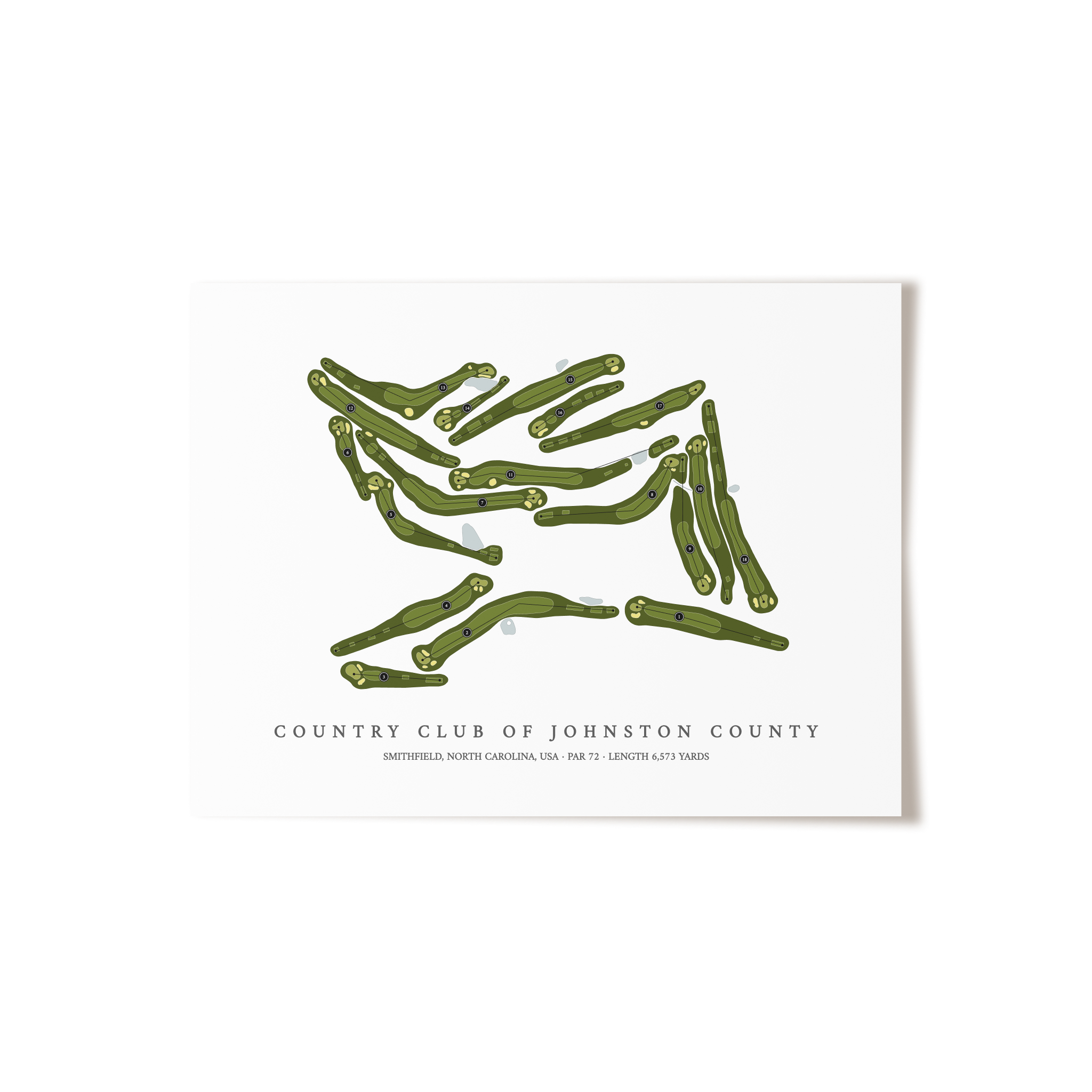 Country Club Of Johnston County | Golf Course Print | Unframed