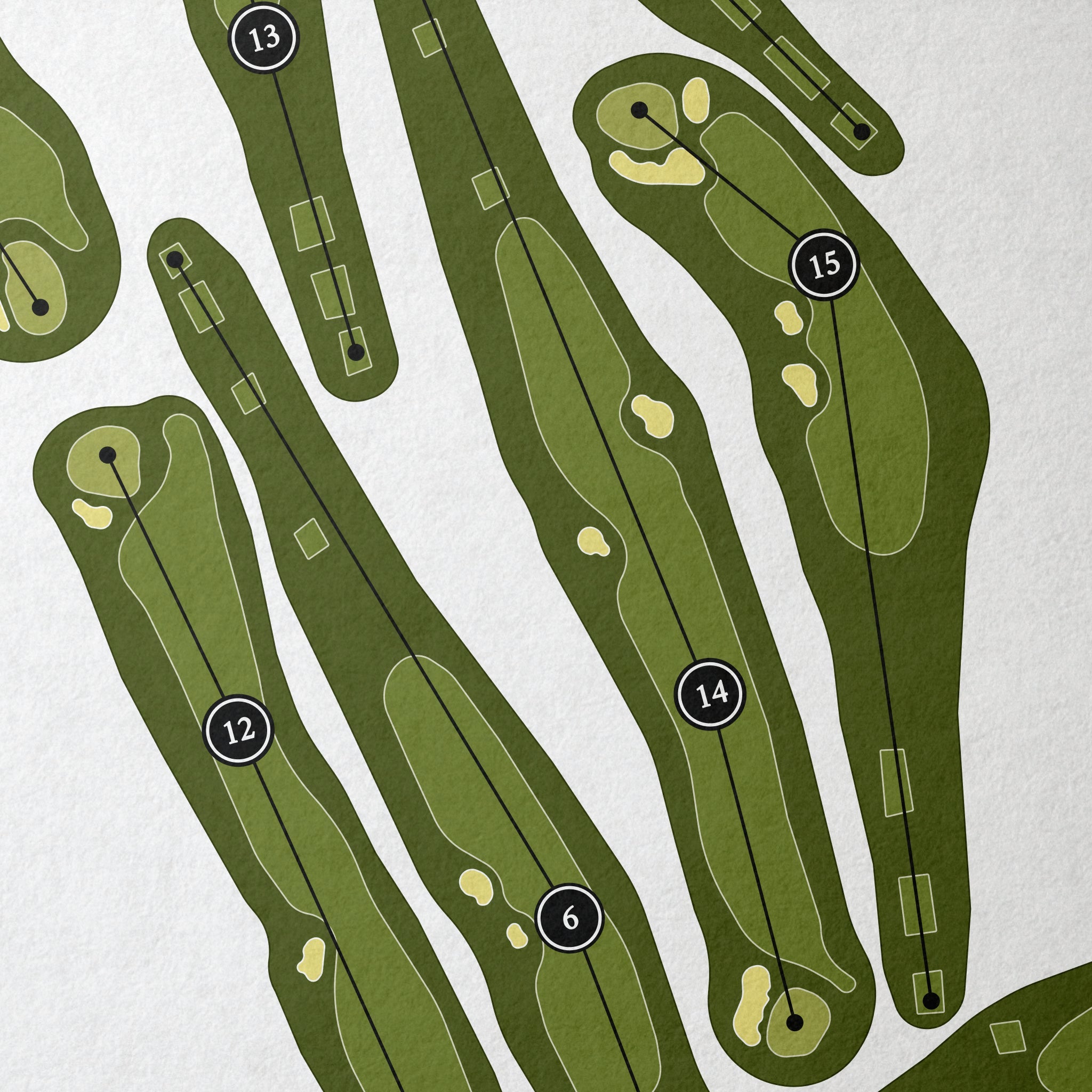 Country Club of Detroit | Golf Course Print | Close Up