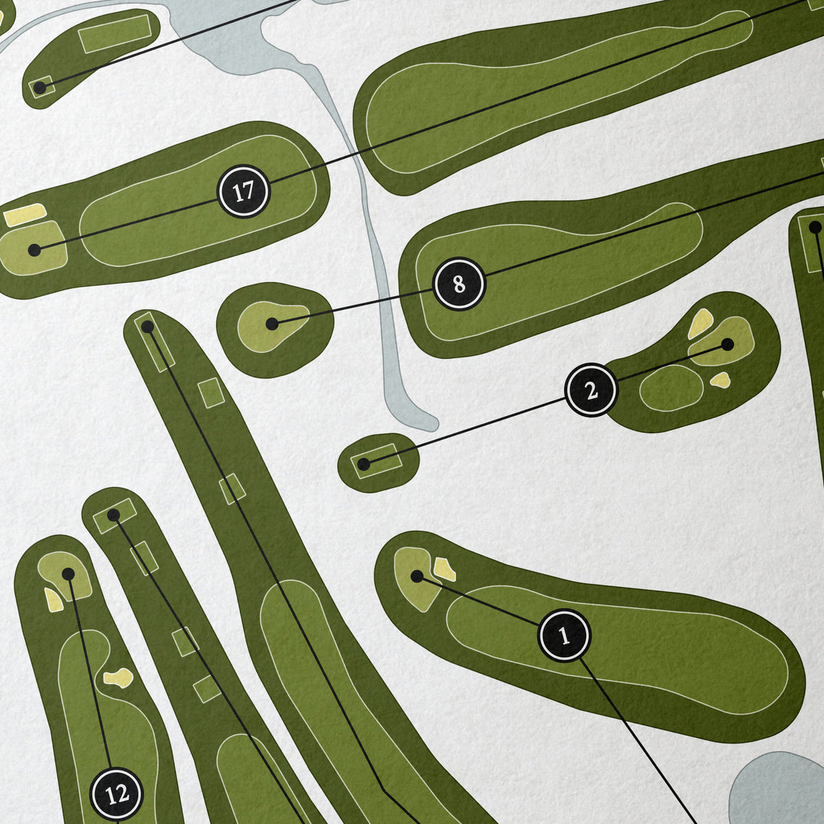 Country Club of Fairfax | Golf Course Print | Close Up