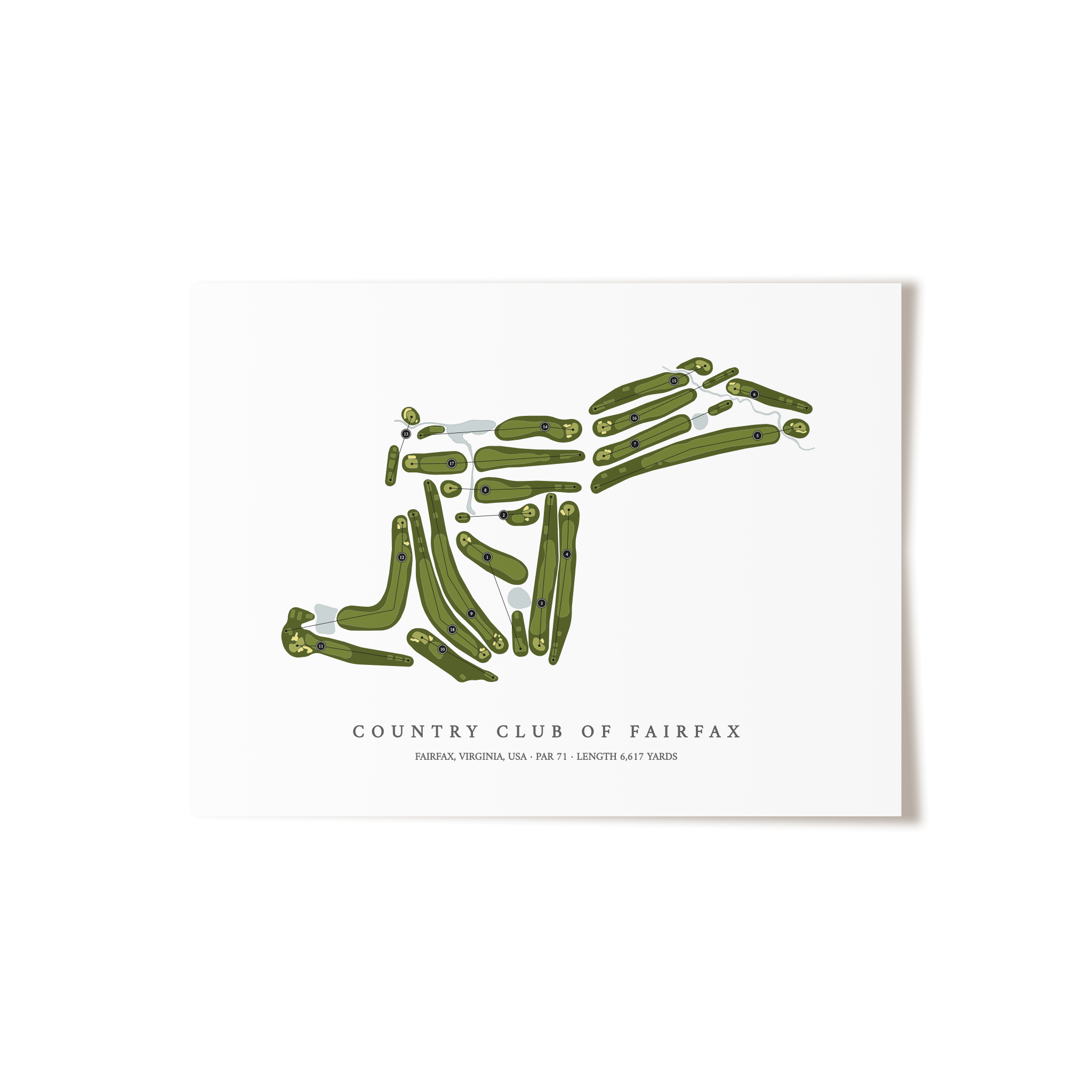 Country Club of Fairfax | Golf Course Print | Unframed