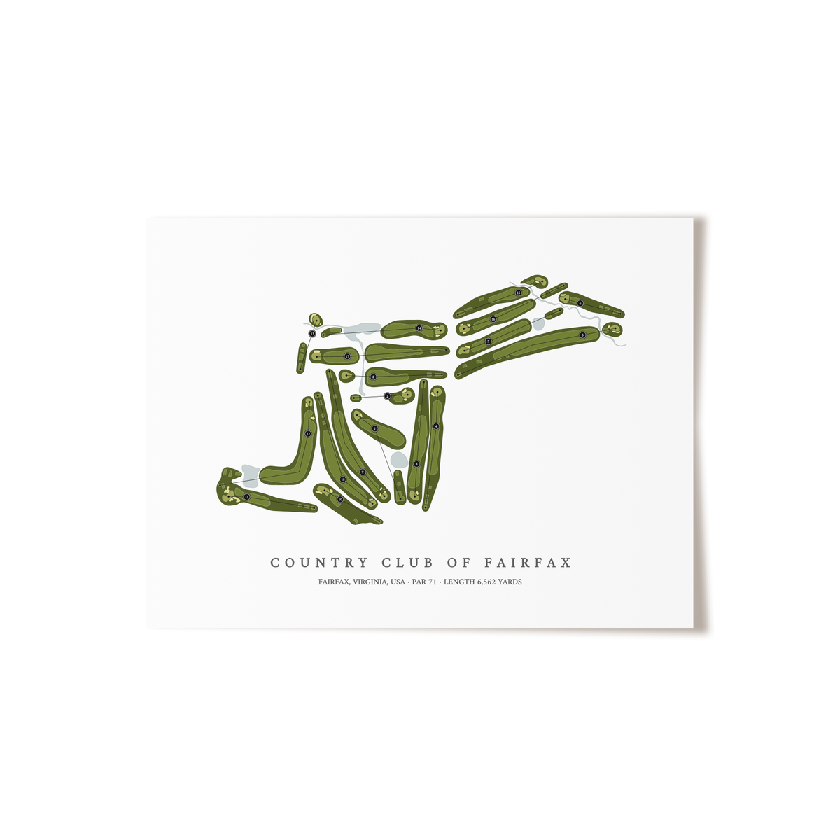 Country Club of Fairfax | Golf Course Print | Unframed