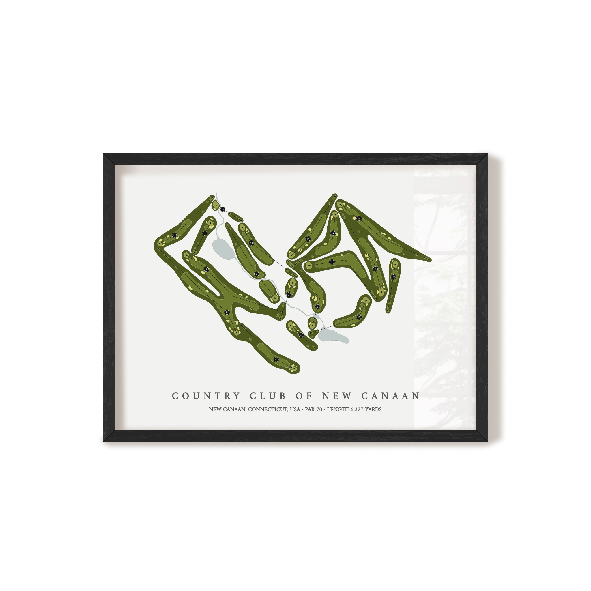 Country Club of New Canaan | Golf Course Map | Black+Frame