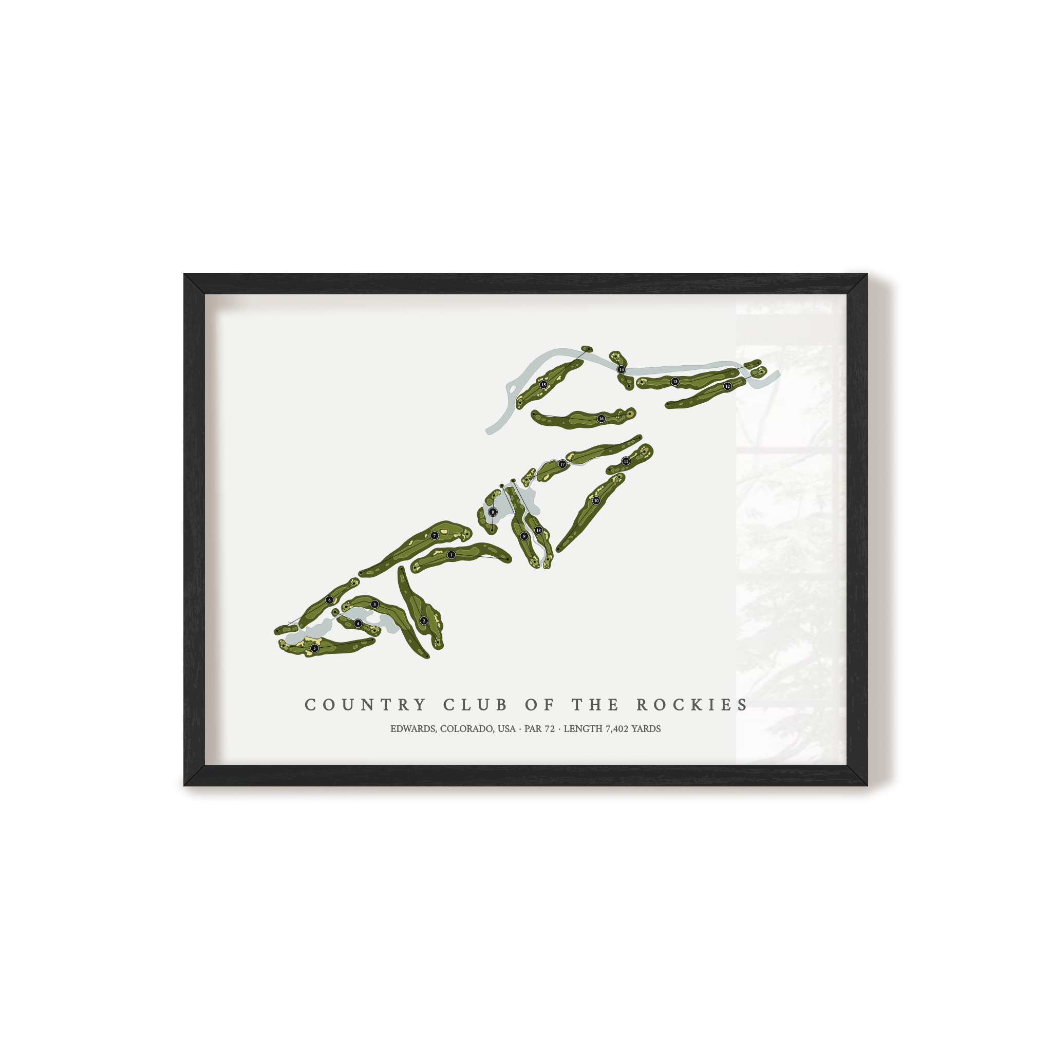 Country Club of the Rockies | Golf Course Map | Black+Frame