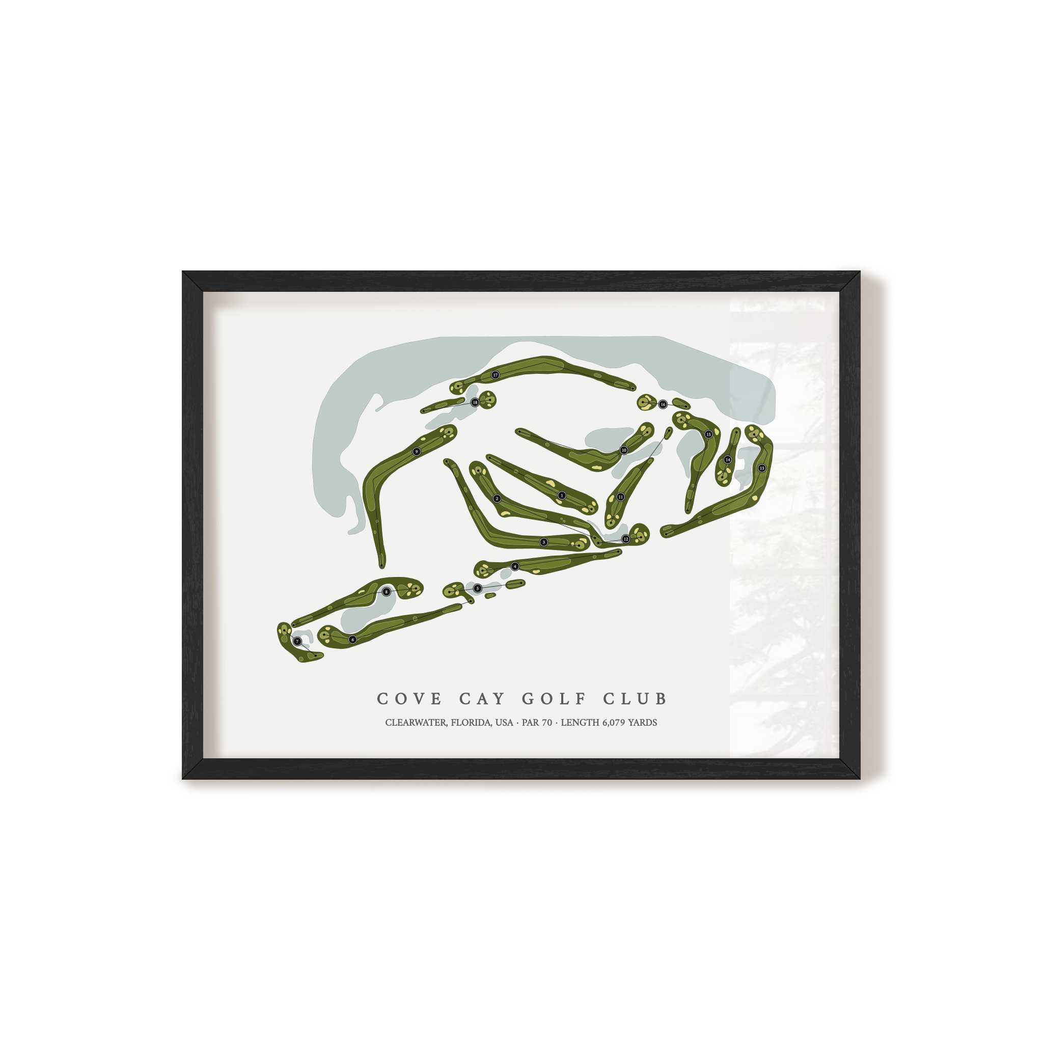 Cove Cay Golf Club | Golf Course Map | Black Frame