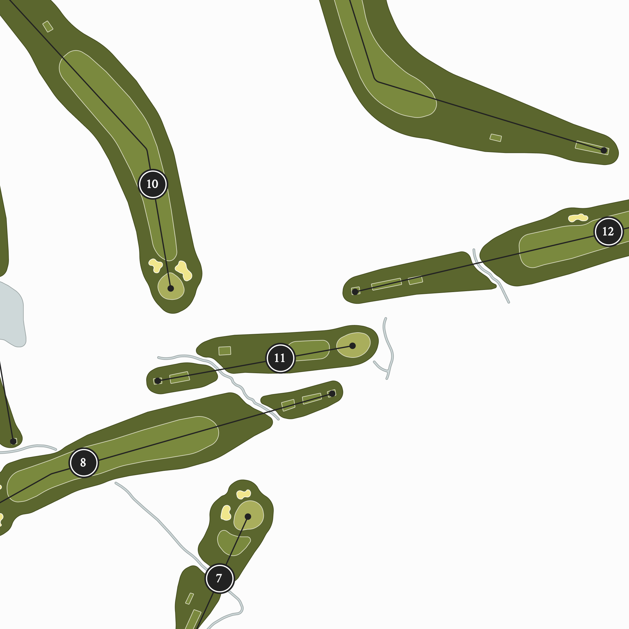 Cowan's Ford Country Club | Golf Course Print | Close Up