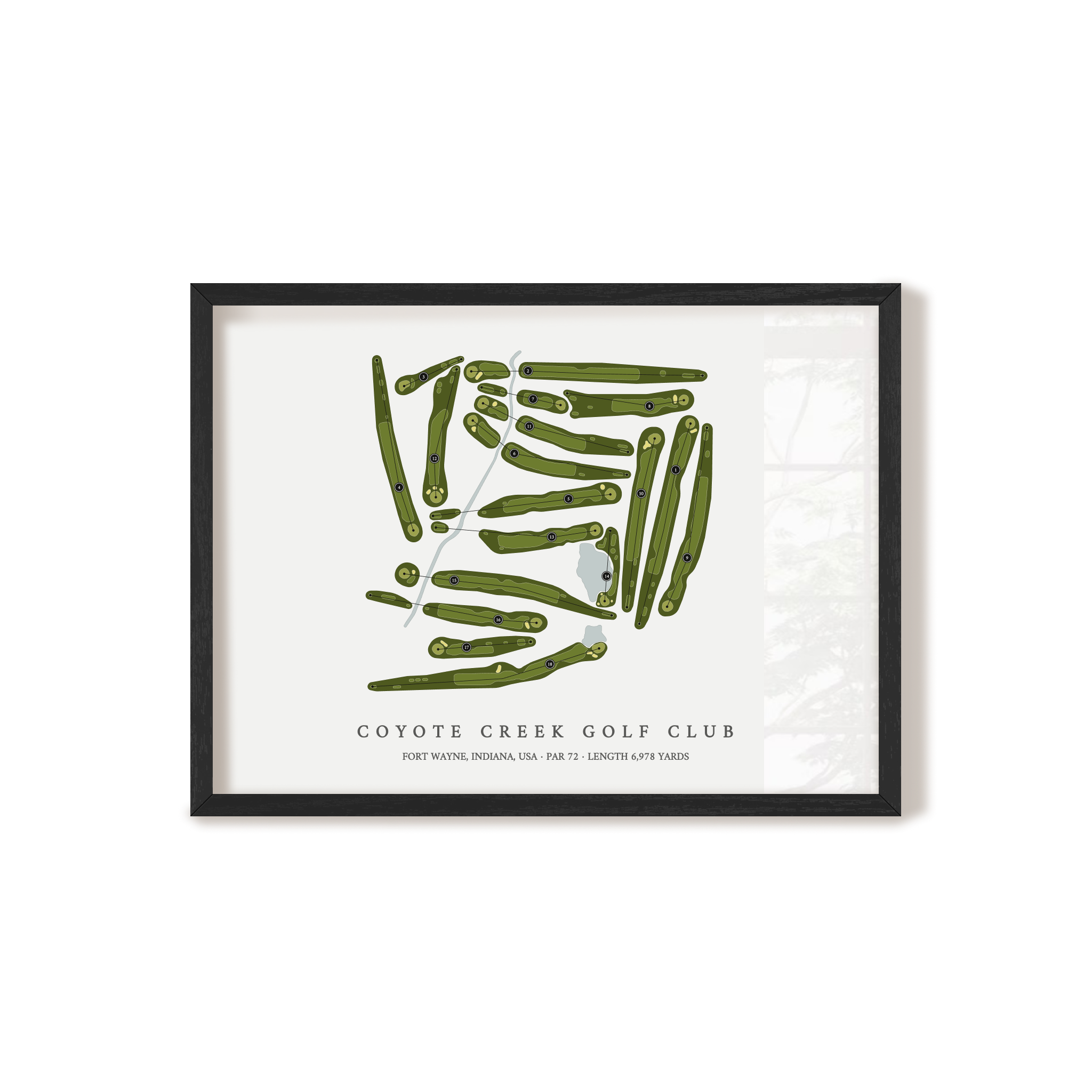Coyote Creek Golf Club | Golf Course Print | Black Frame