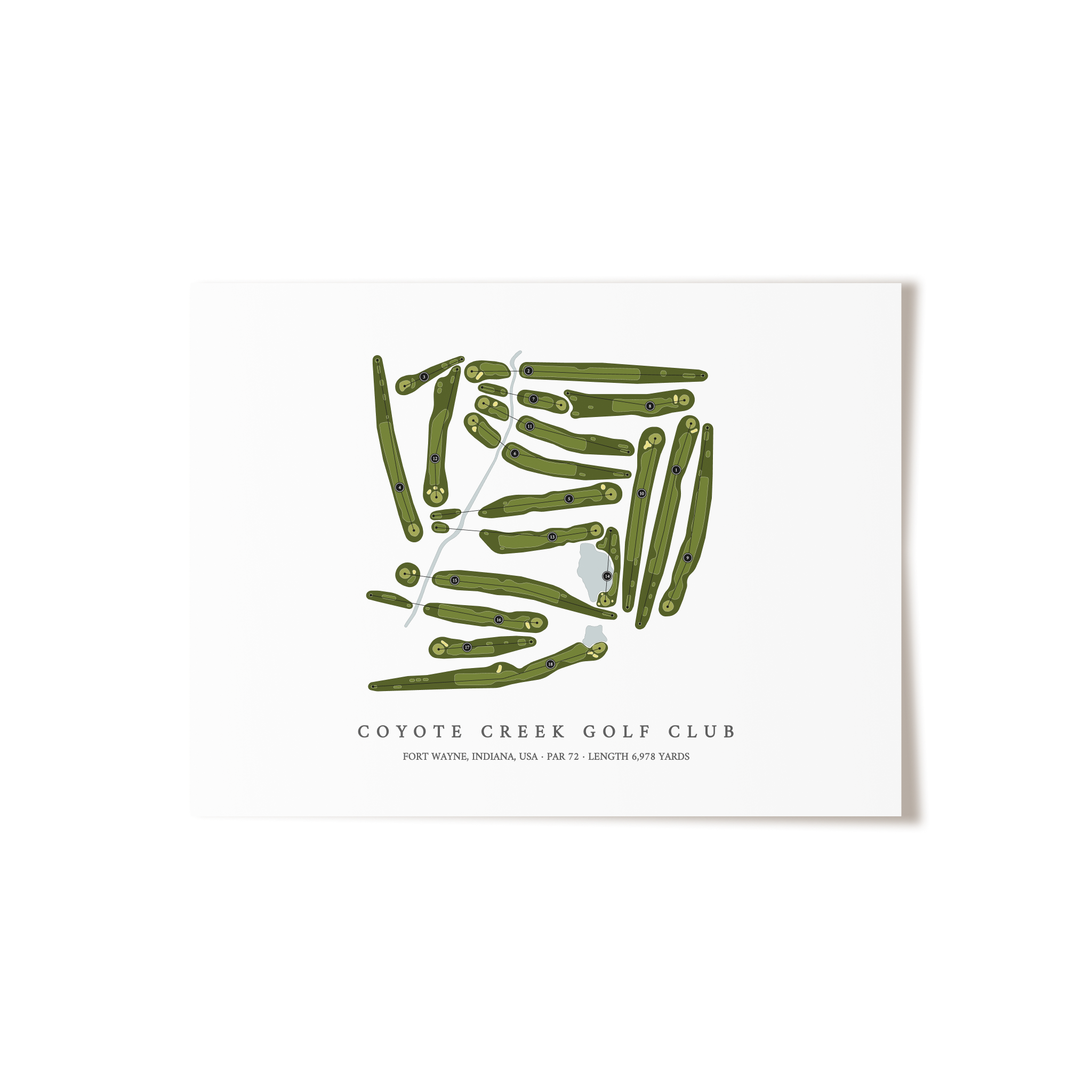 Coyote Creek Golf Club | Golf Course Print | Unframed