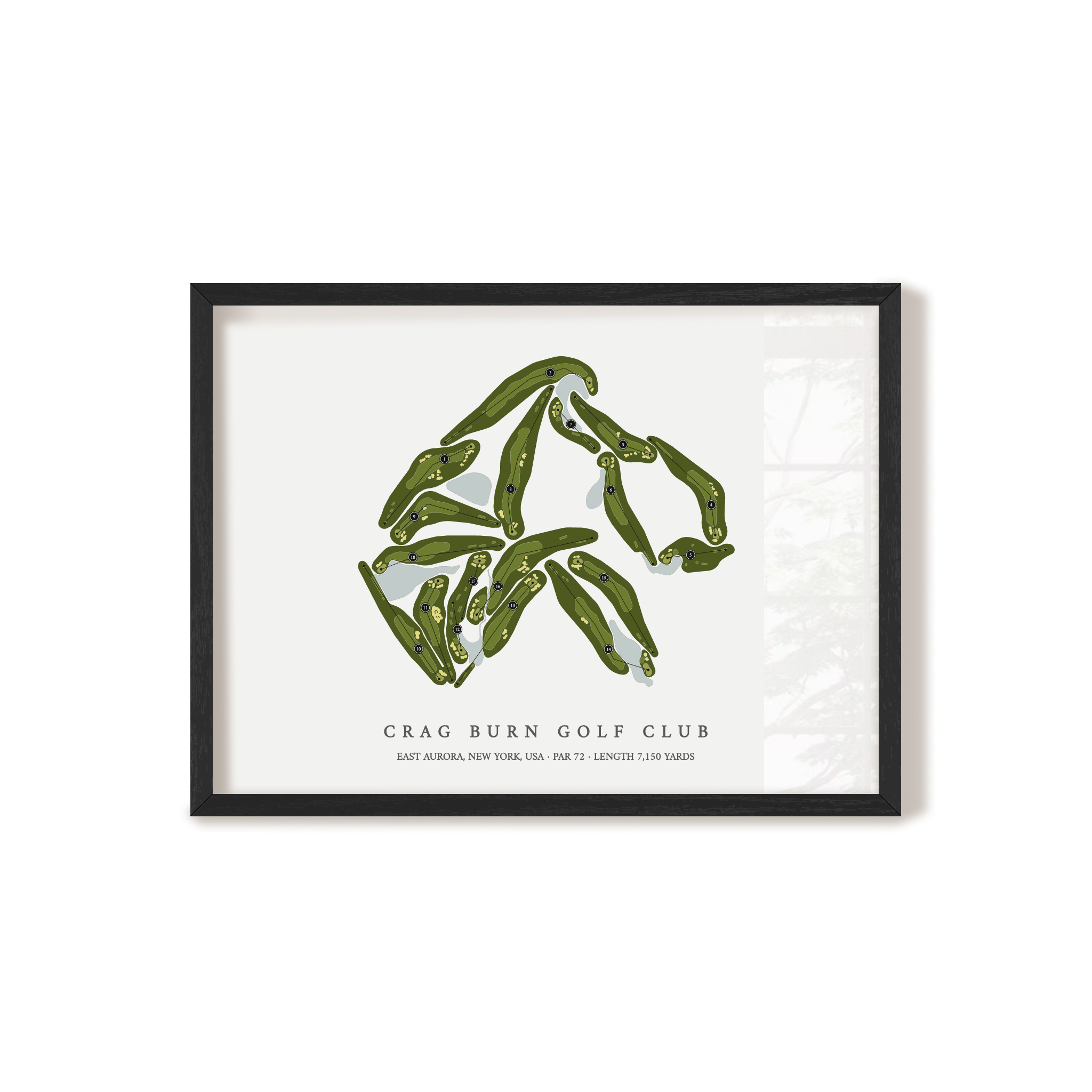 Crag Burn Golf Club | Golf Course Print | Black+Frame