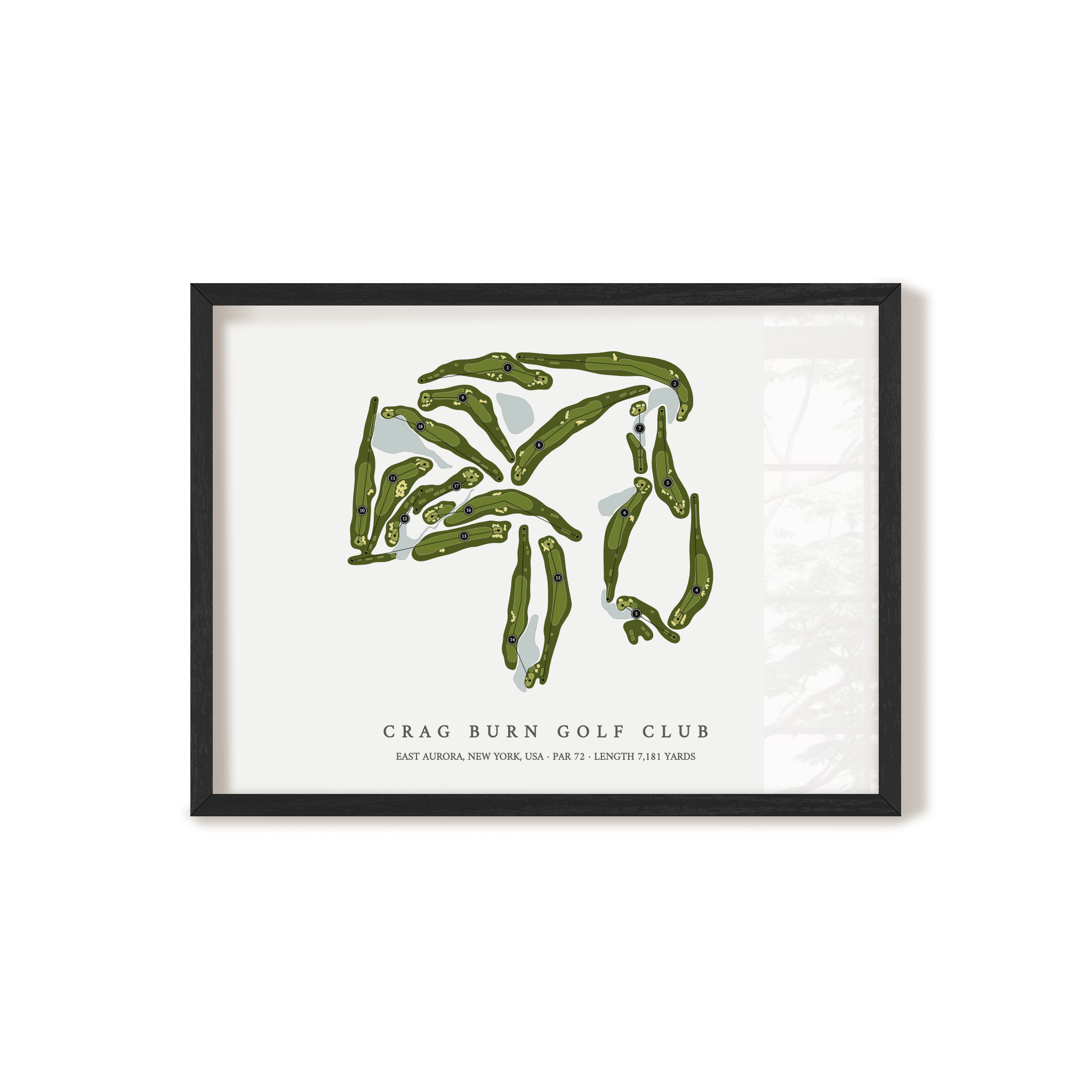 Crag Burn Golf Club | Golf Course Print | Black Frame