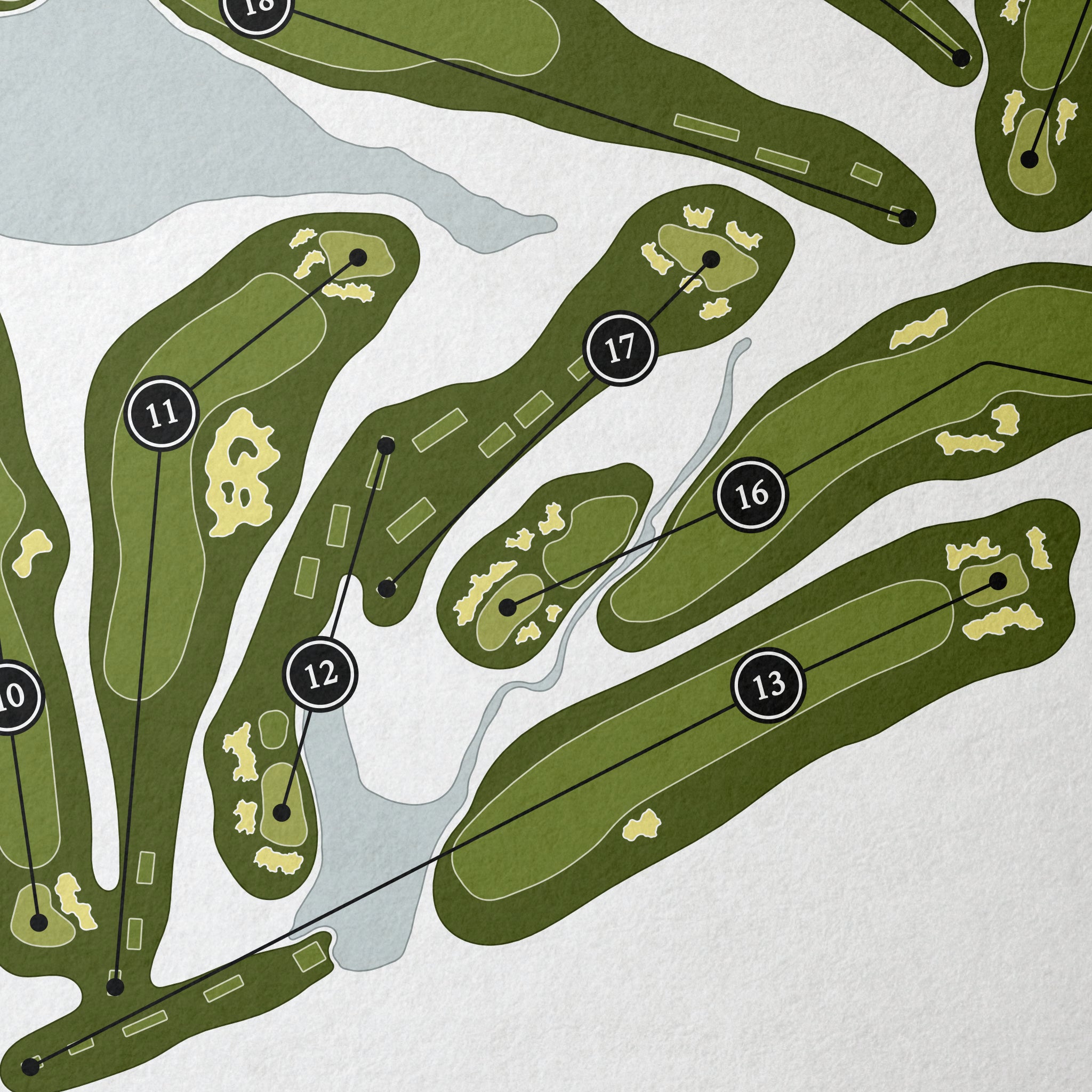 Crag Burn Golf Club | Golf Course Print | Close Up