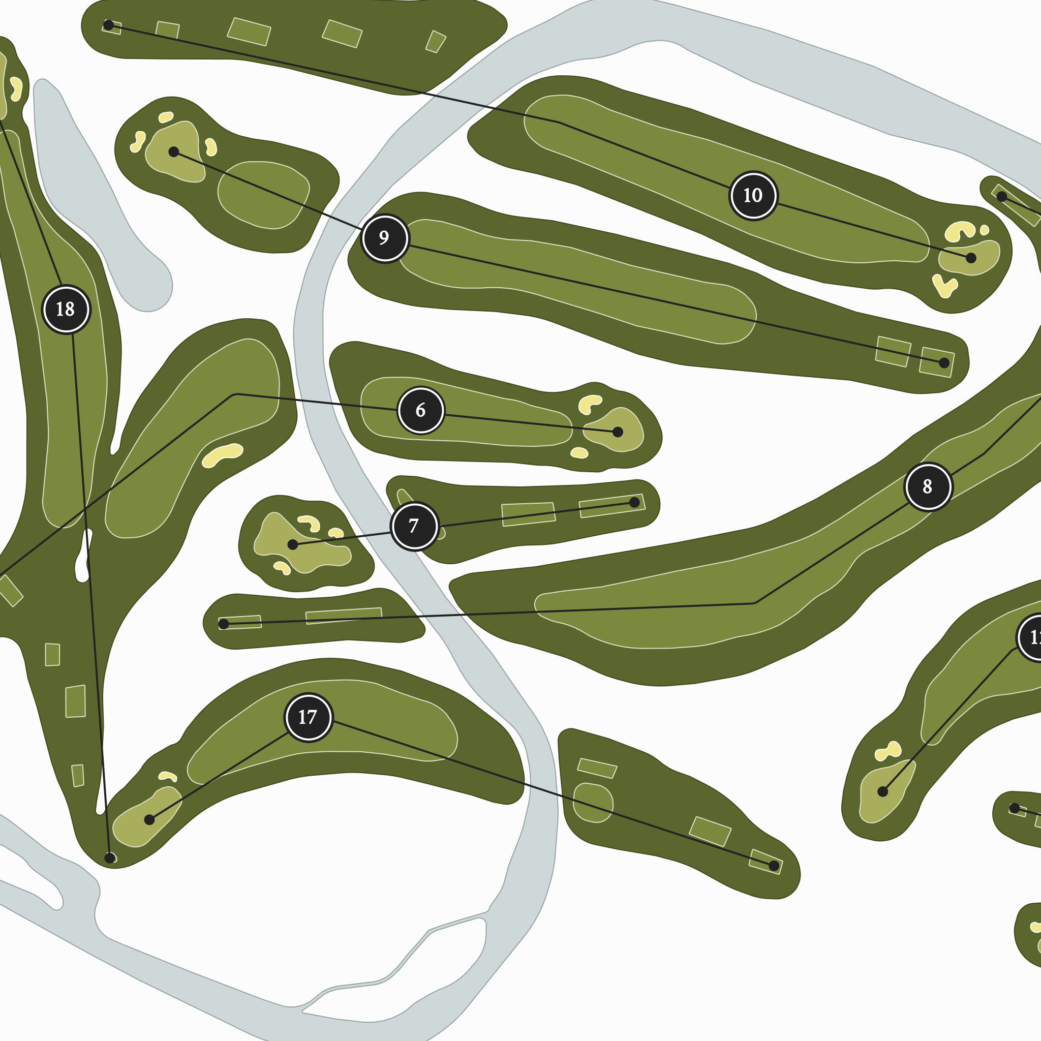 Credit Valley Golf and Country Club | Golf Course Map | Close Up