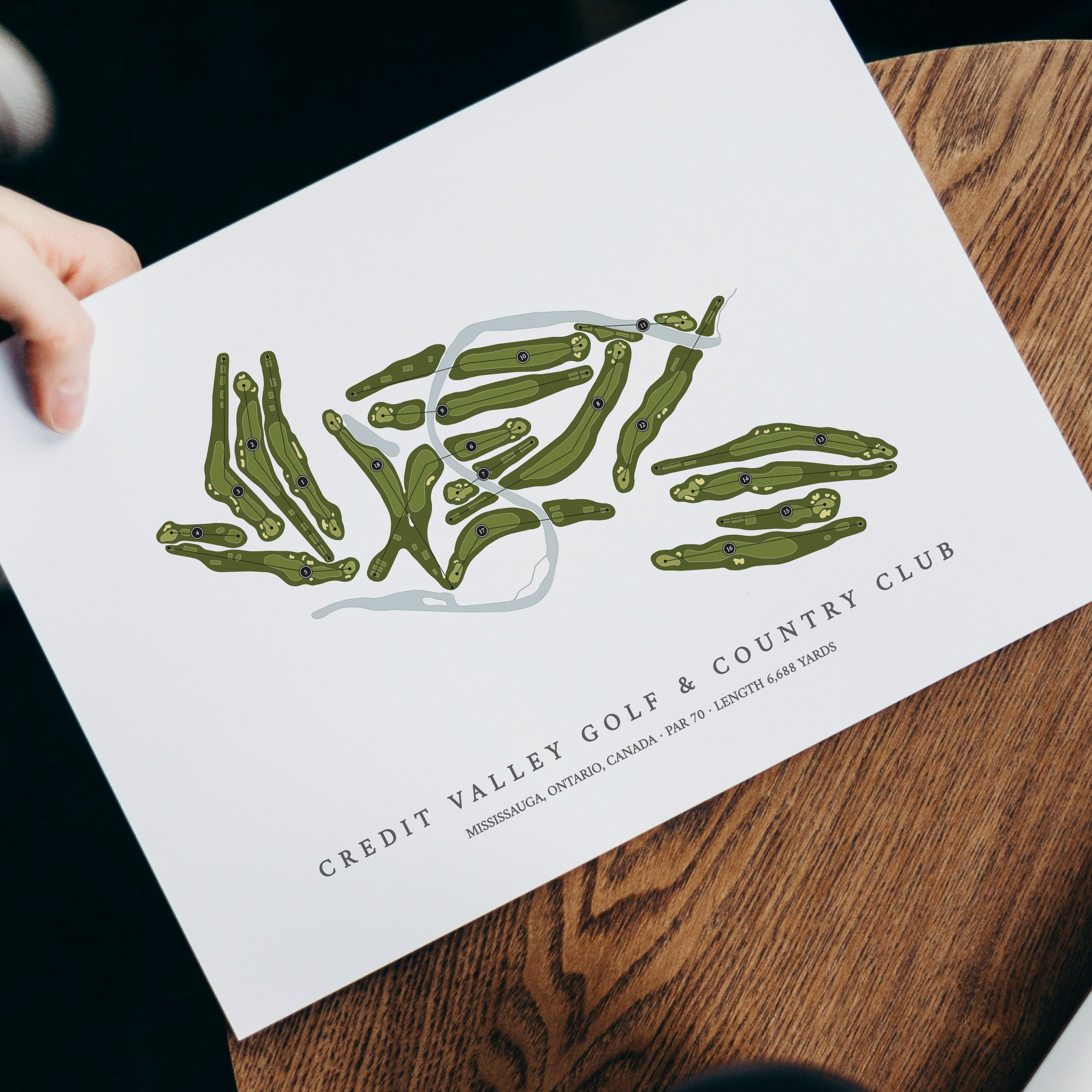 Credit Valley Golf and Country Club | Golf Course Map | With Laptop