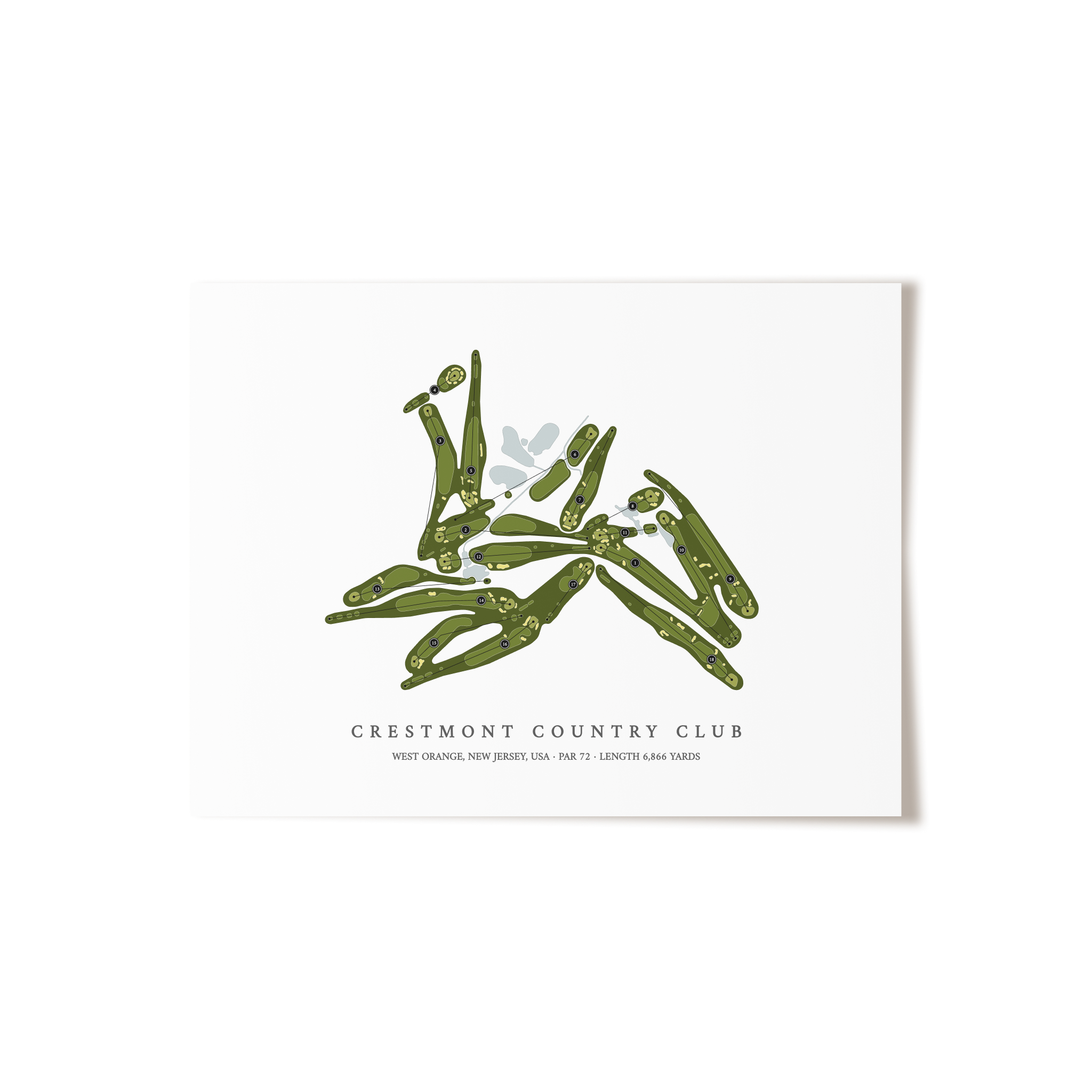 Crestmont Country Club | Golf Course Print | Unframed