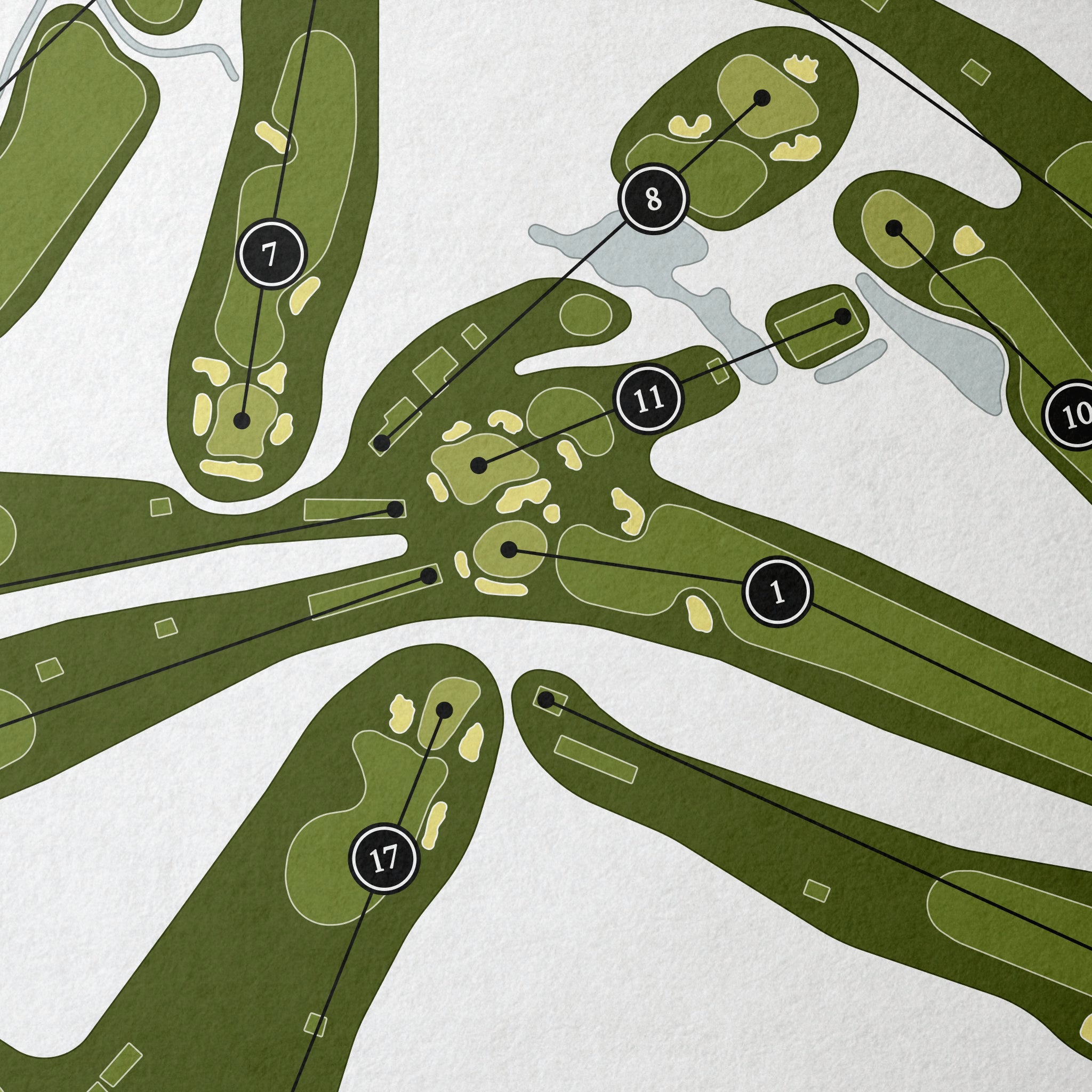 Crestmont Country Club | Golf Course Map | Close Up
