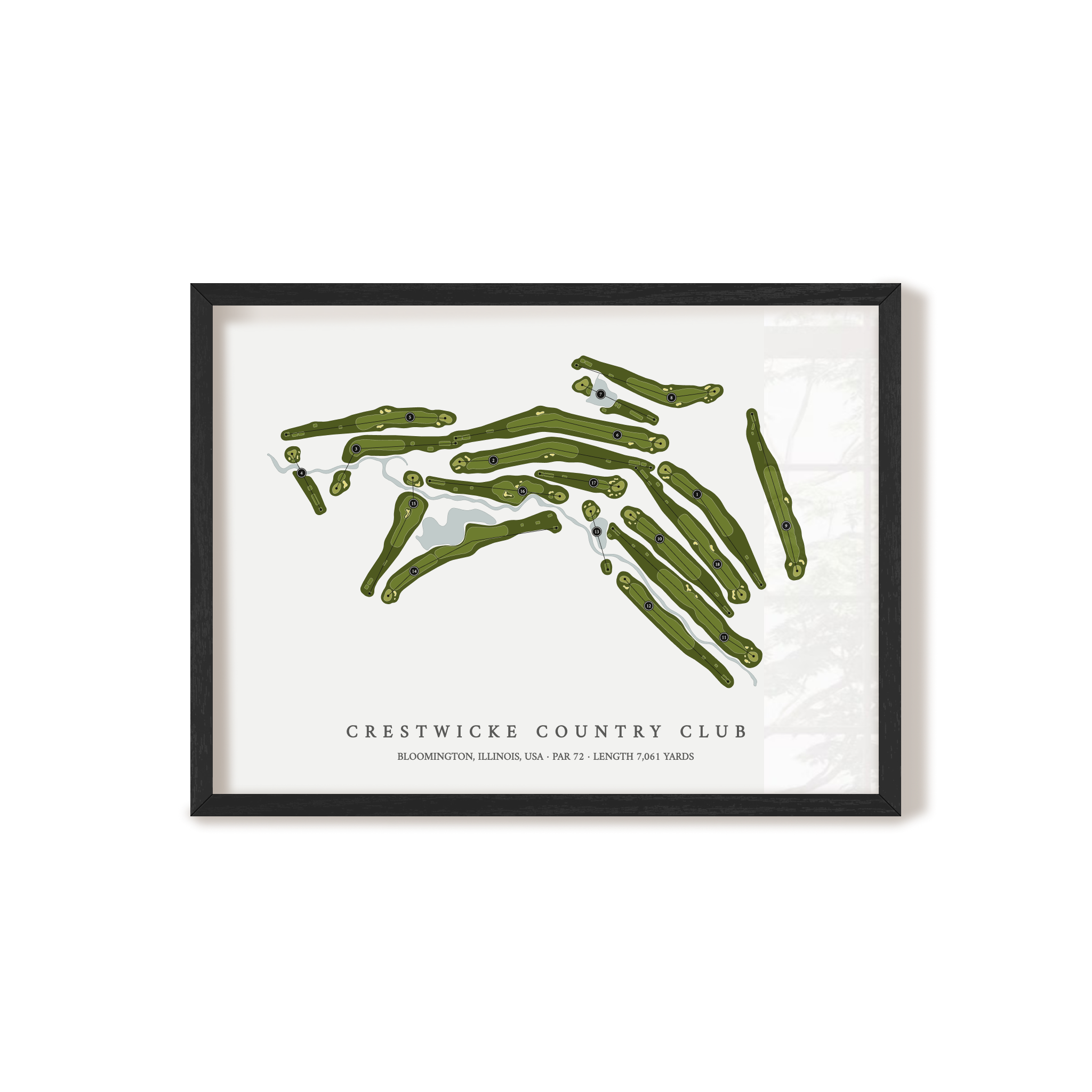 Crestwicke Country Club | Golf Course Print | Black Frame