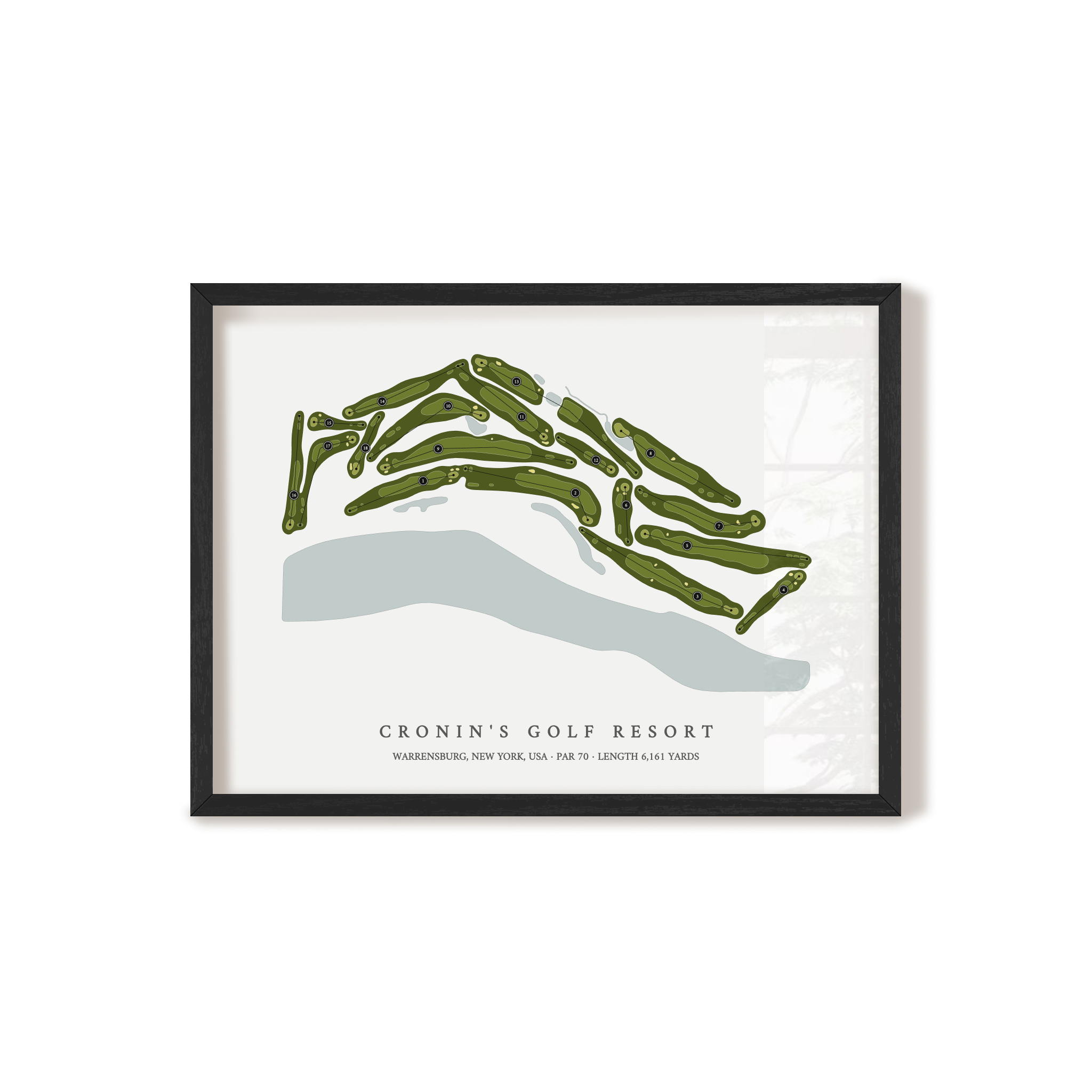 Cronin's Golf Resort | Golf Course Map | Black Frame