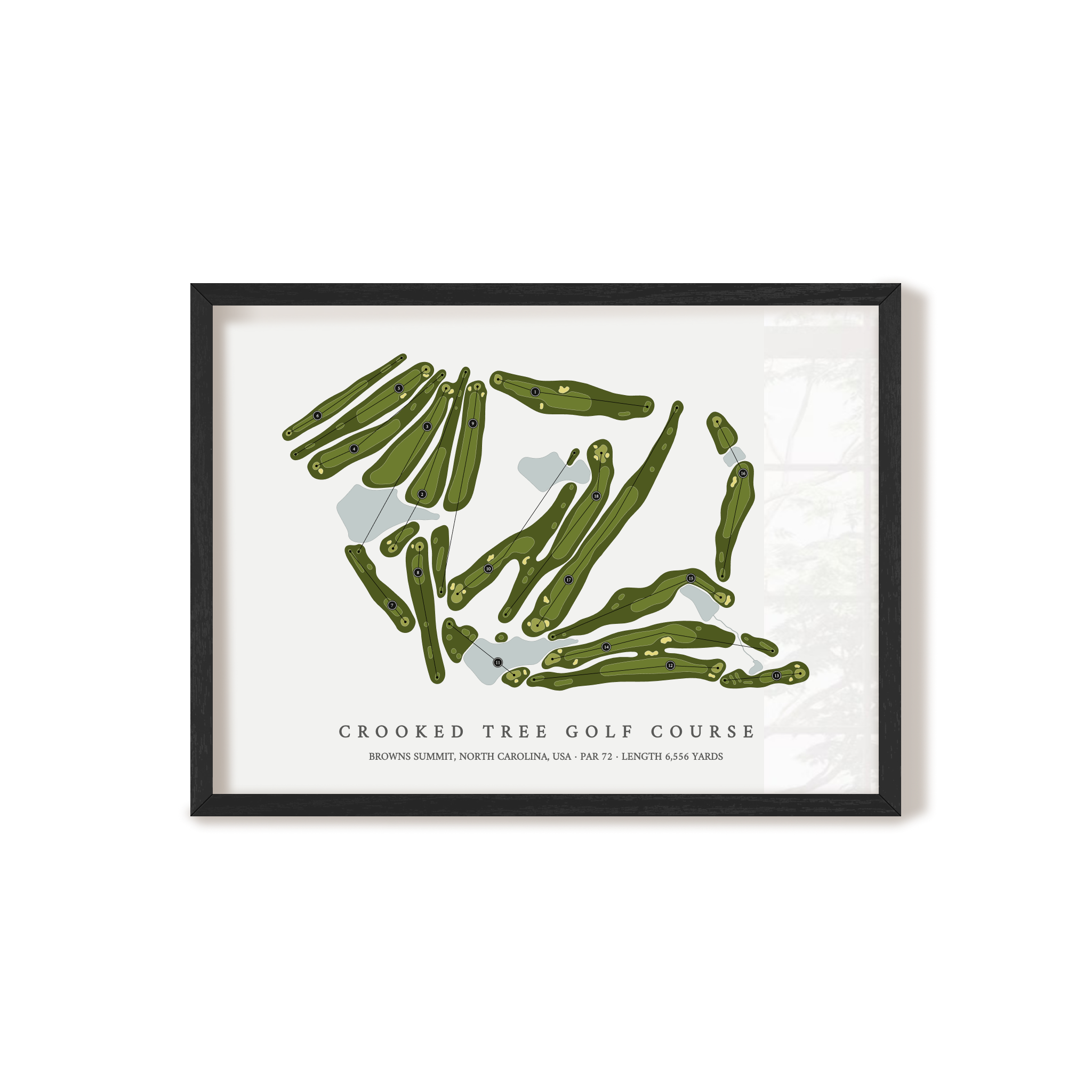 Crooked Tree Golf Course | Golf Course Map | Black Frame