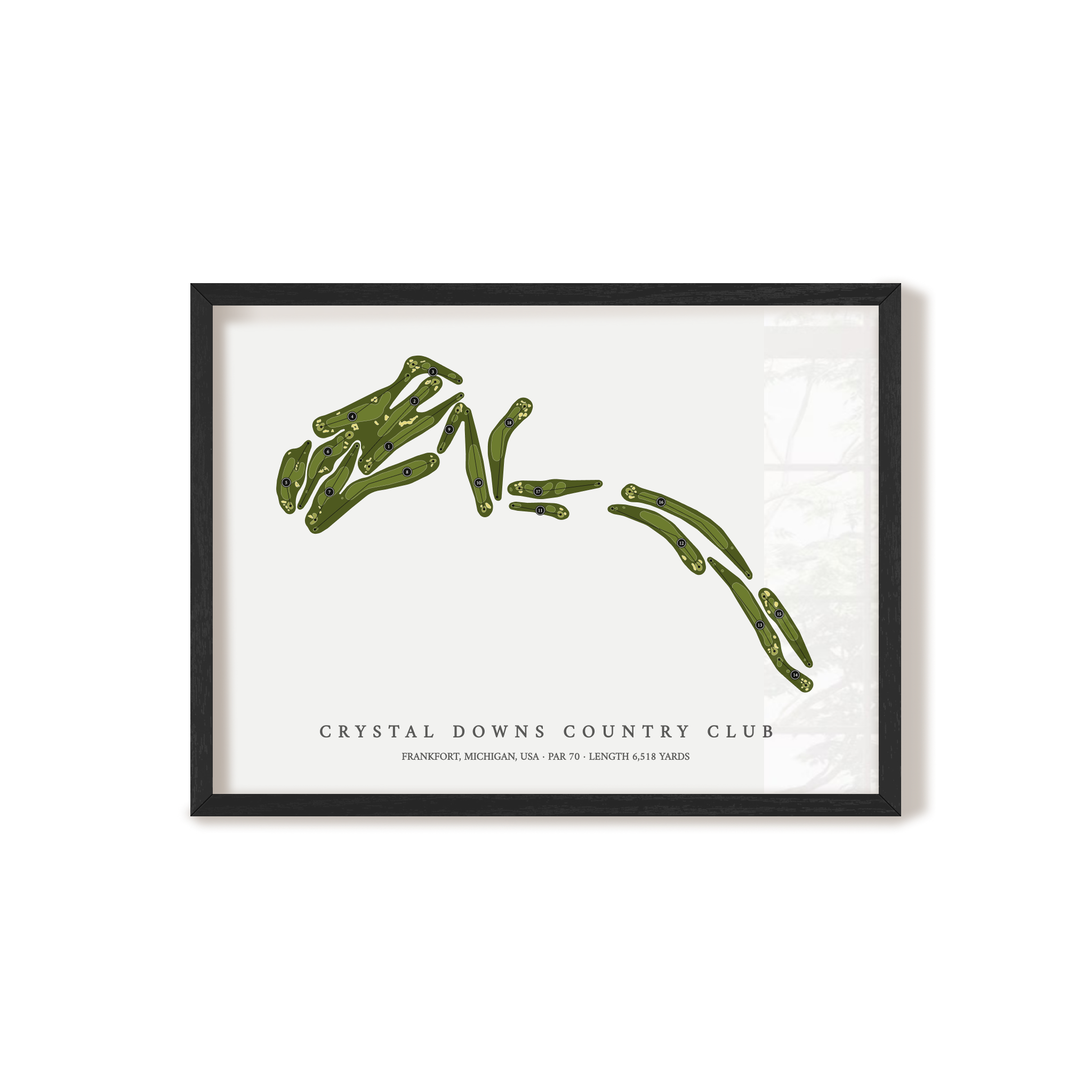 Crystal Downs Country Club | Golf Course Map | Black+Frame