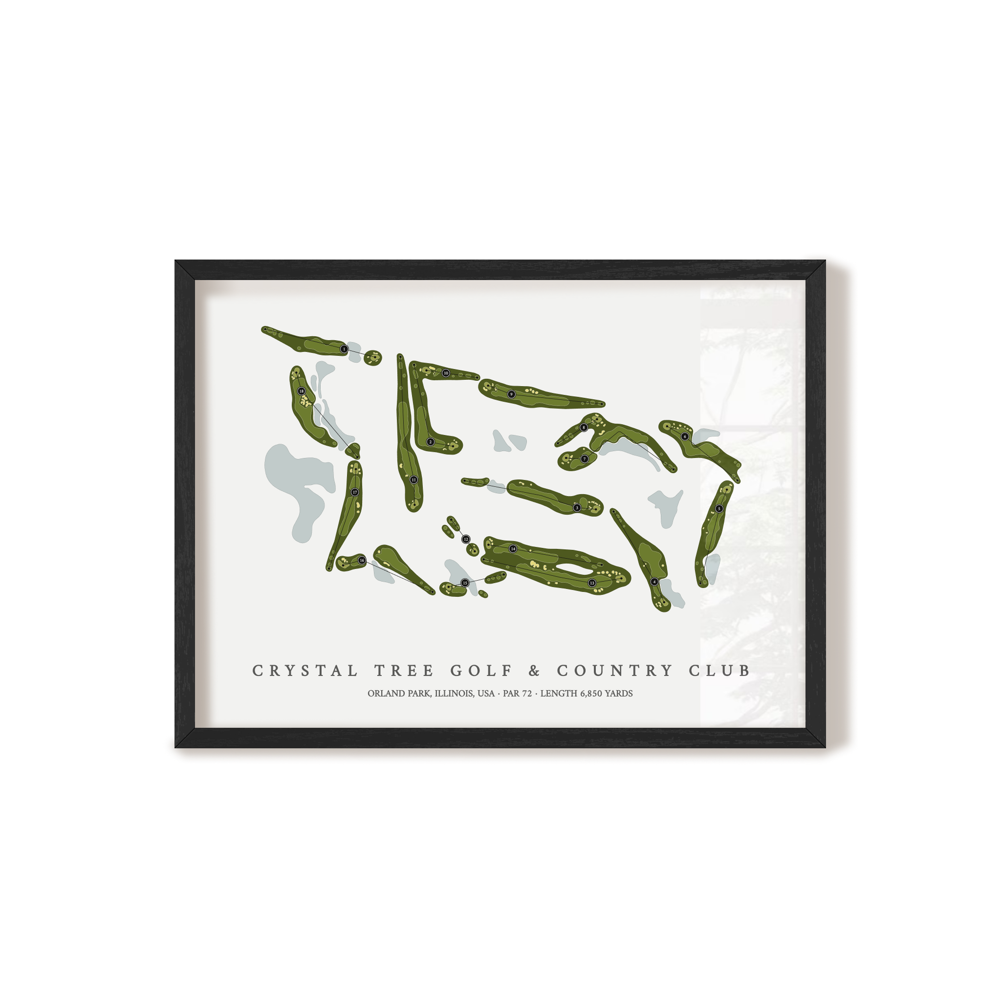 Crystal Tree Golf & Country Club | Golf Course Print | Black+Frame
