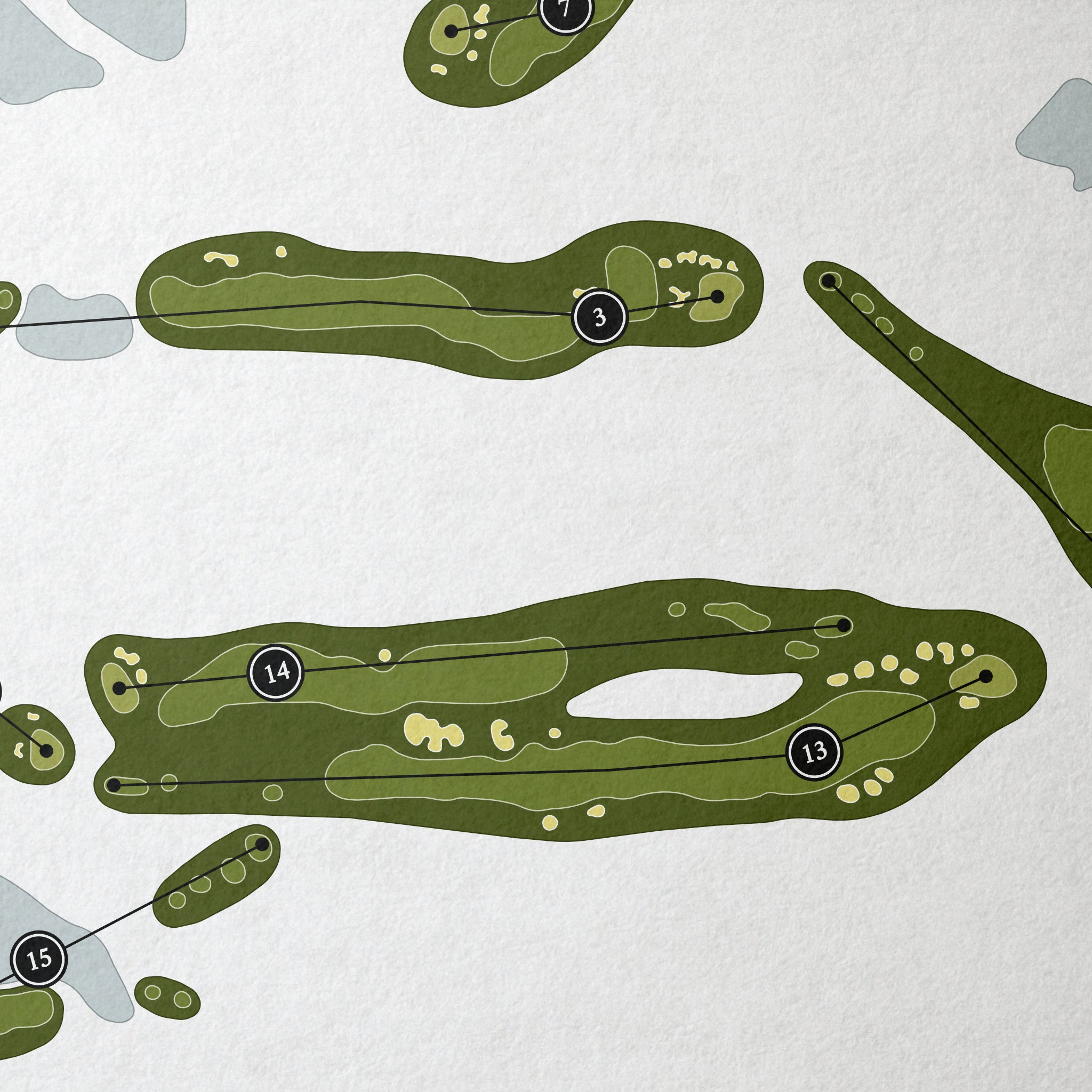 Crystal Tree Golf & Country Club | Golf Course Print | Close+Up