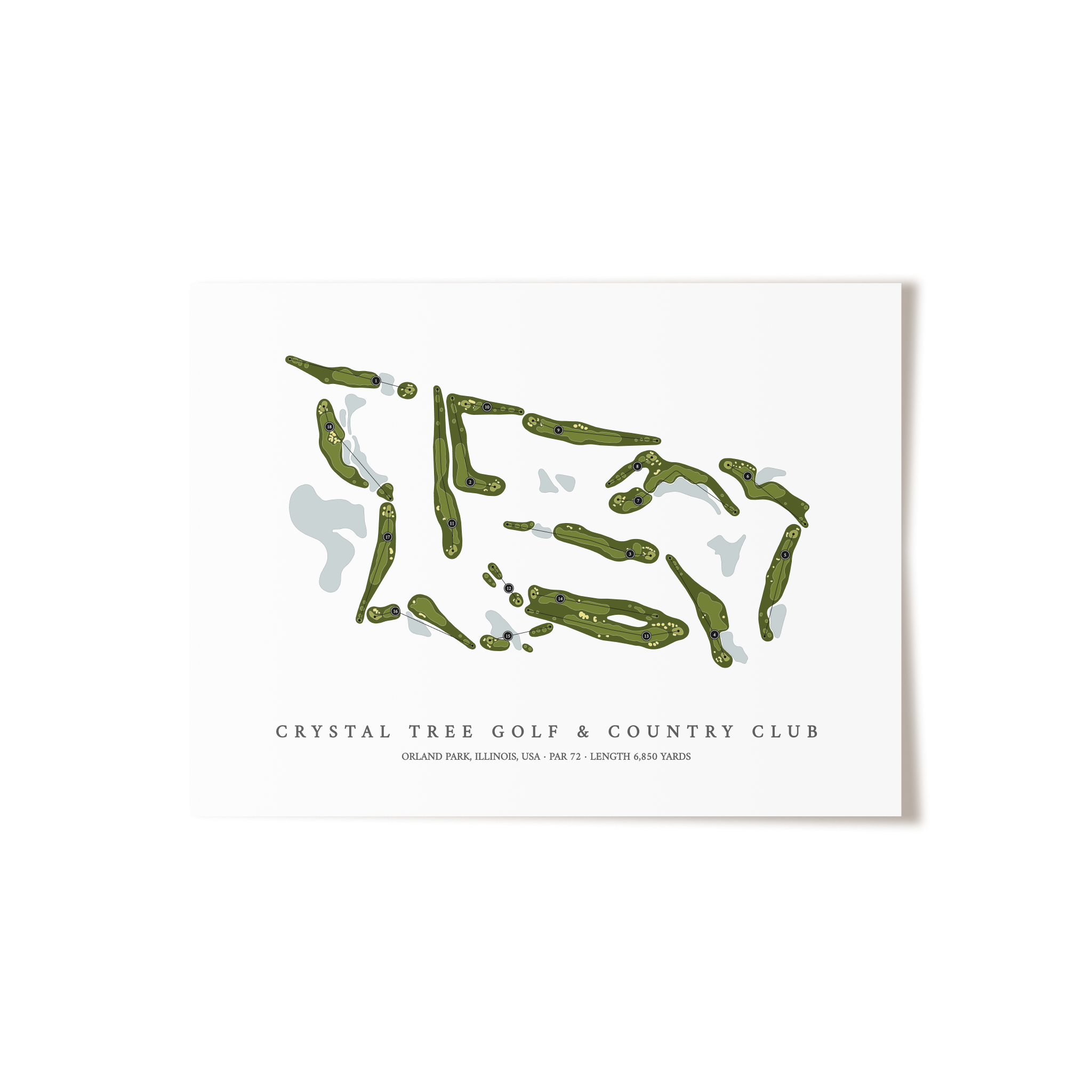 Crystal Tree Golf & Country Club | Golf Course Print | Unframed
