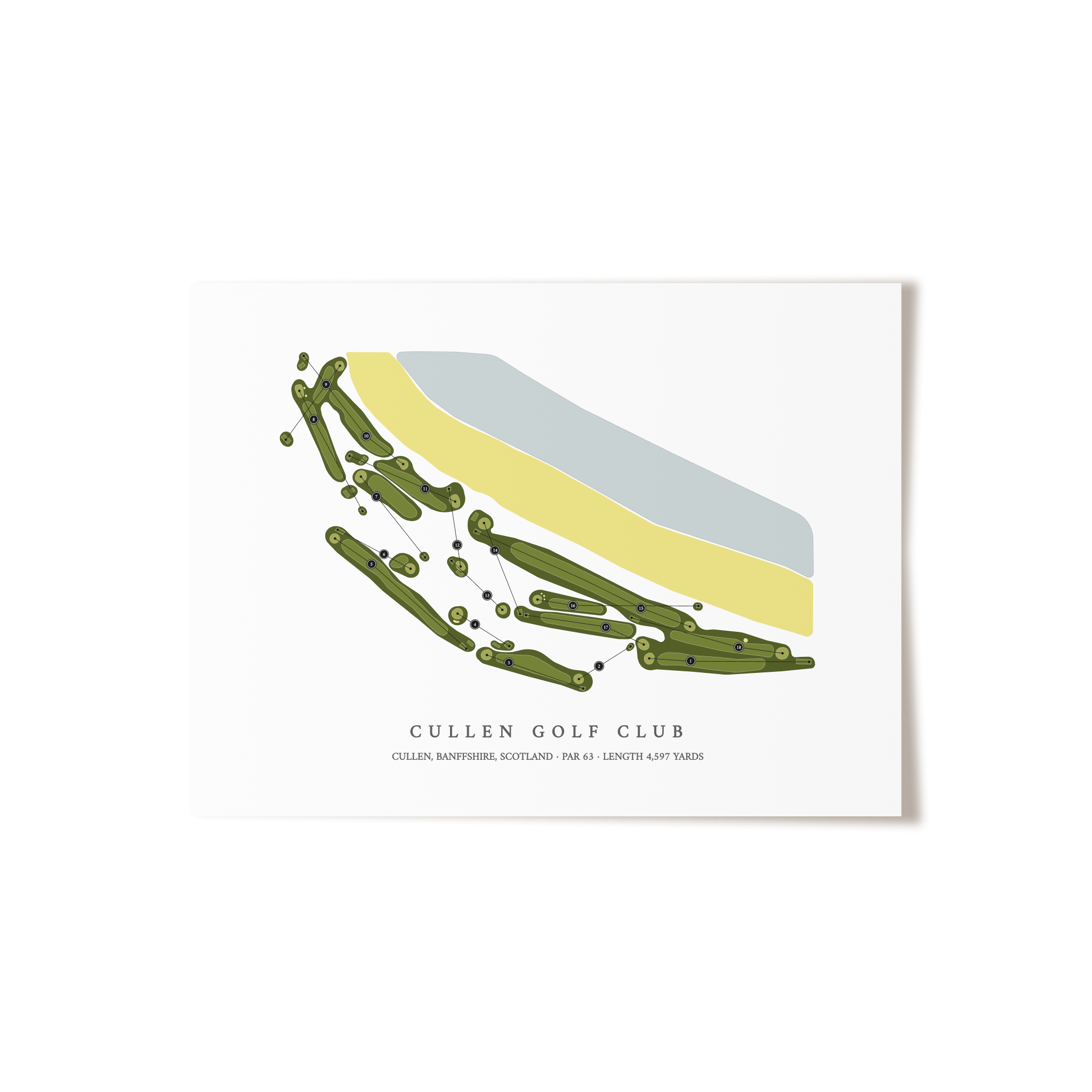 Cullen Golf Club | Golf Course Map | Unframed