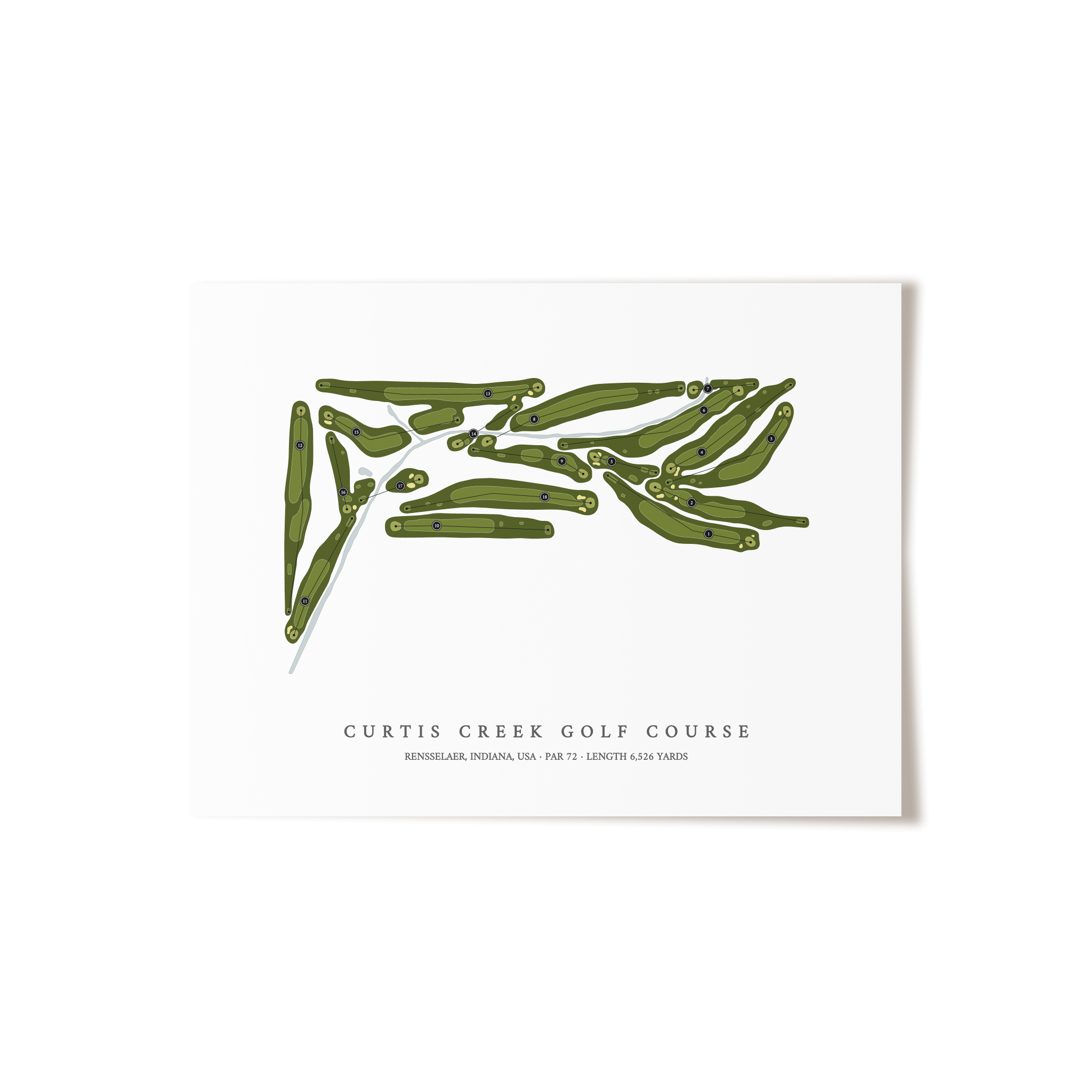 Curtis Creek Golf Course | Golf Course Map | Unframed
