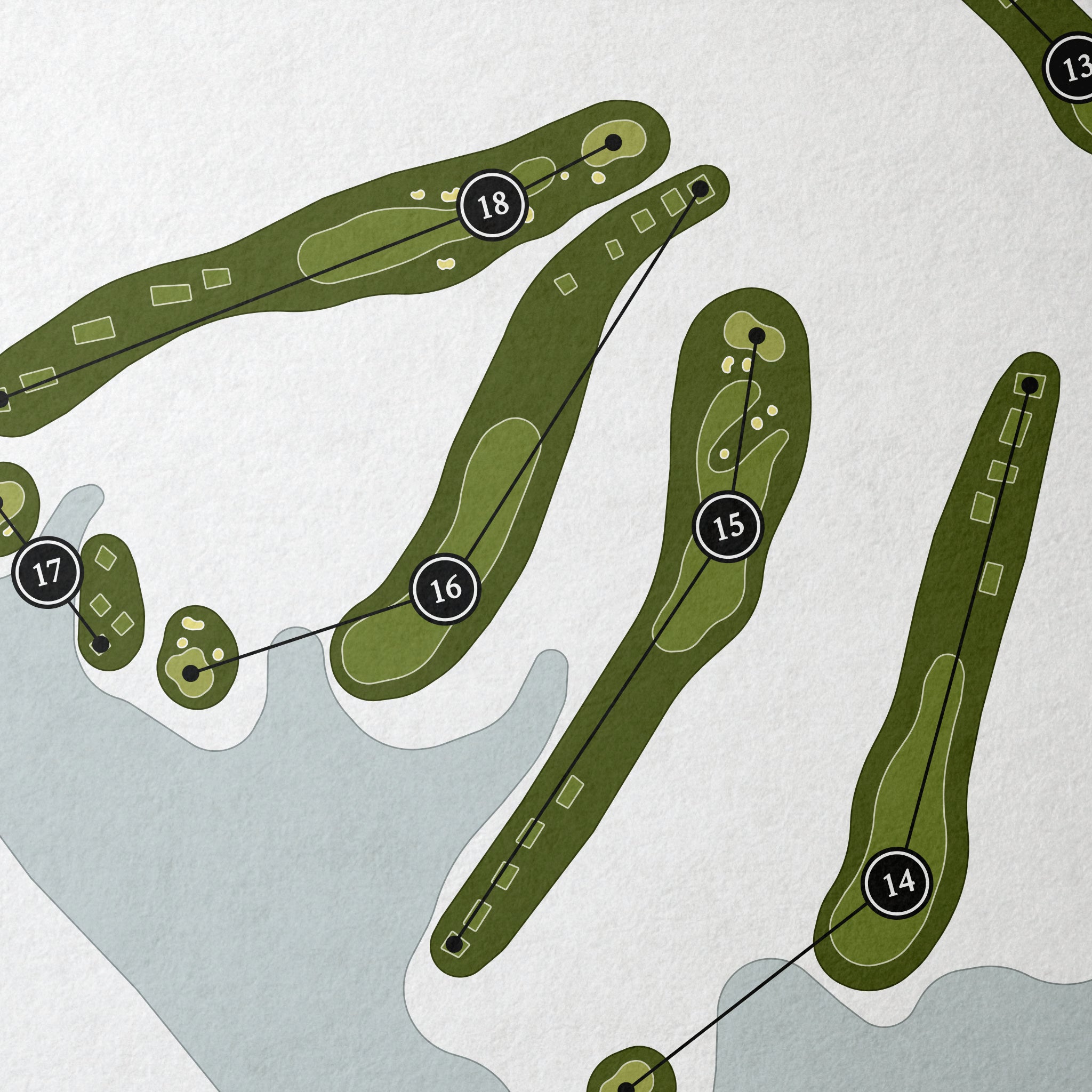 Cypress Bend Golf Resort | Golf Course Map | Close Up