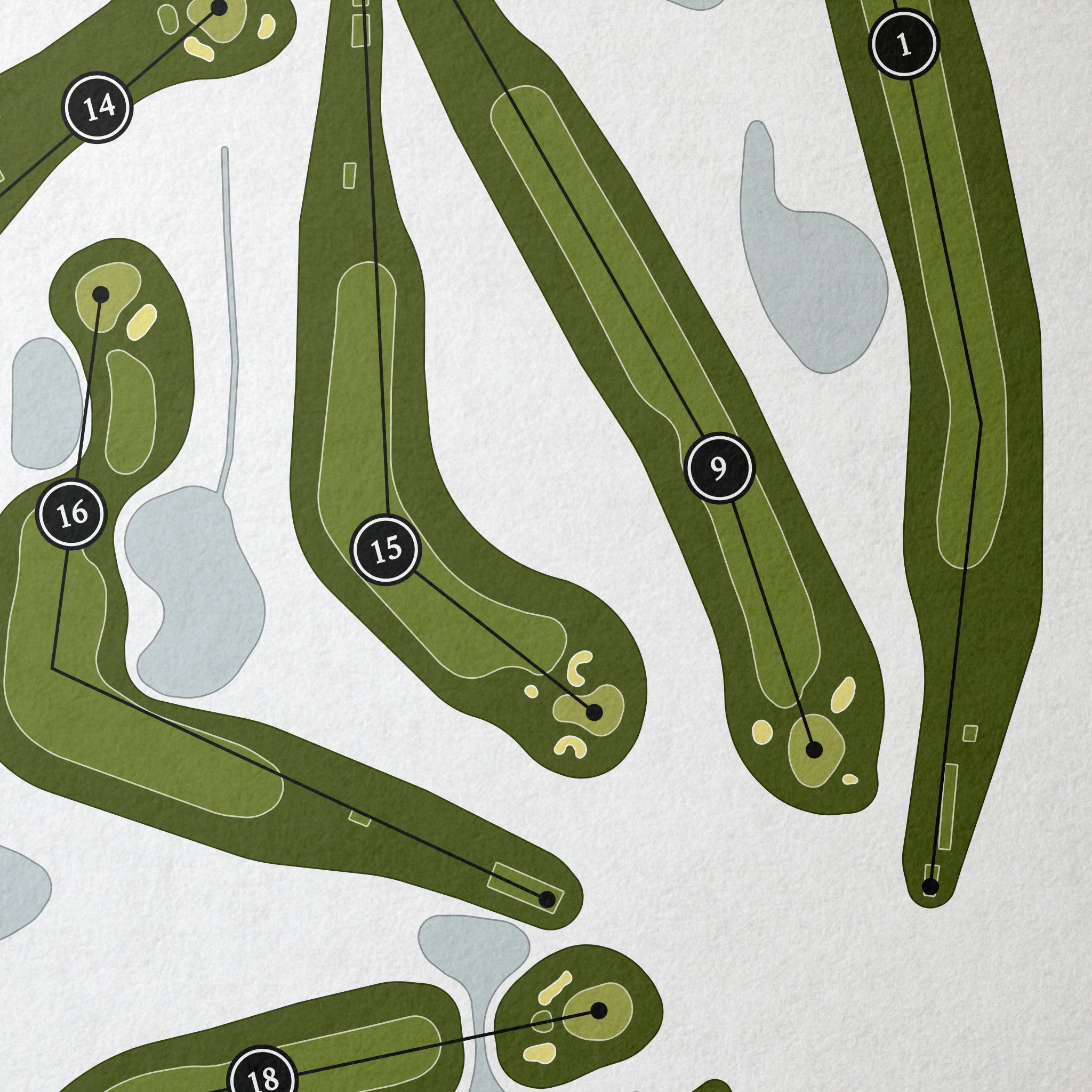 Cypress Lakes Golf Course | Golf Course Map | Close Up