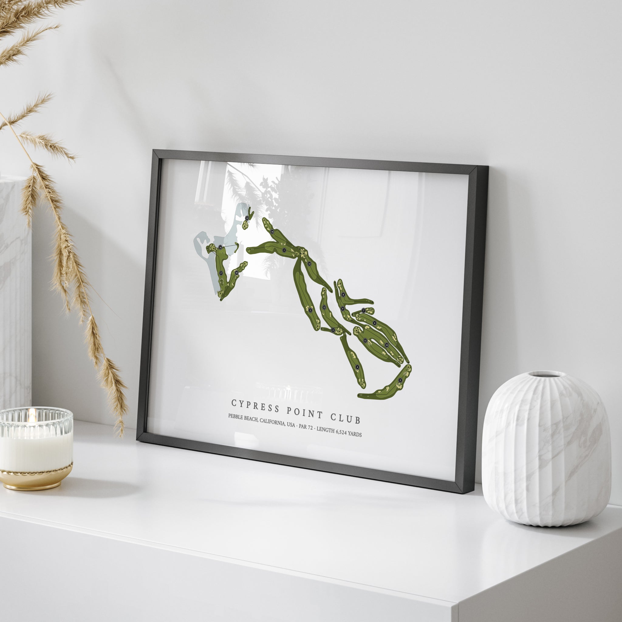 Cypress Point Club | Golf Course Print | On Table