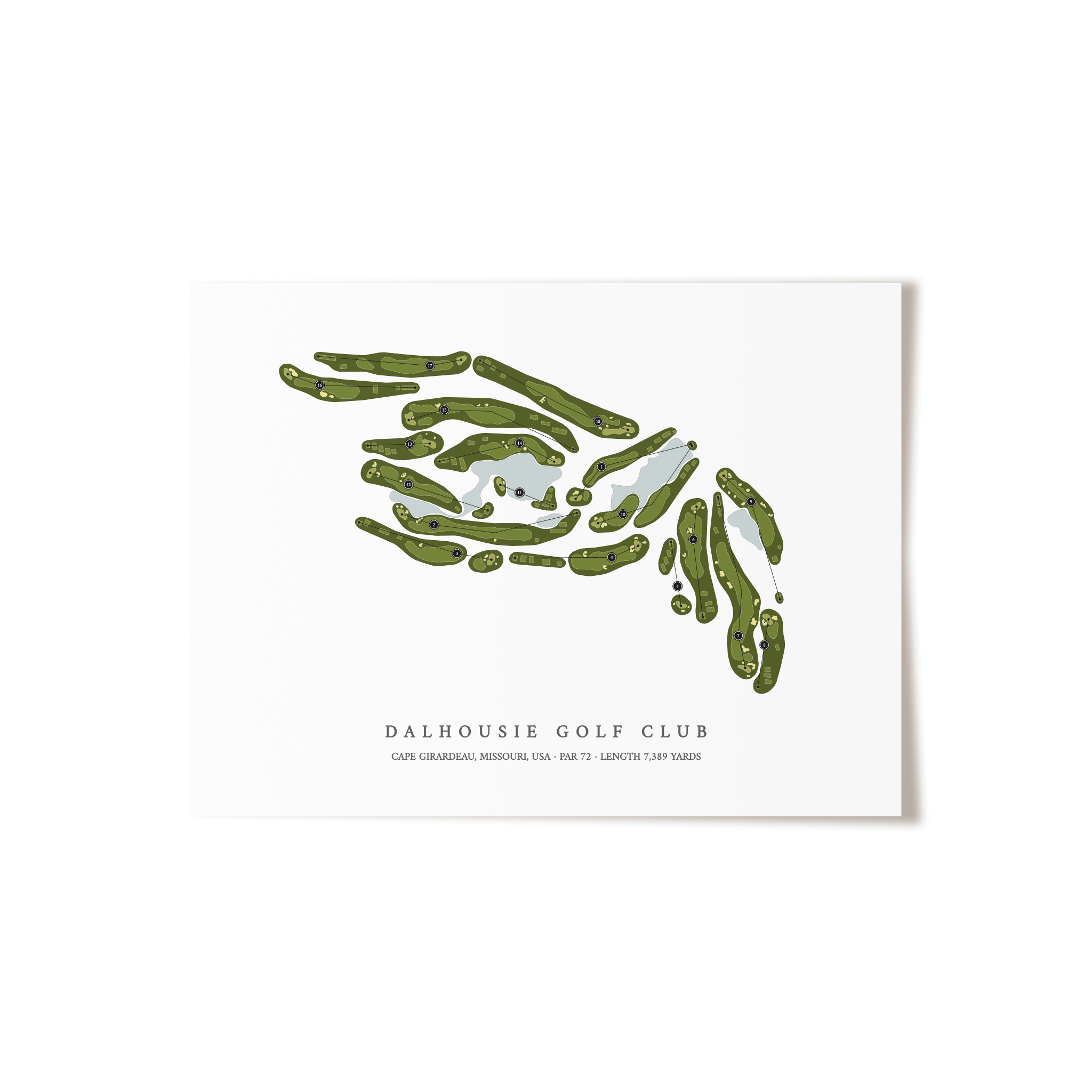 Dalhousie Golf Club | Golf Course Map | Unframed