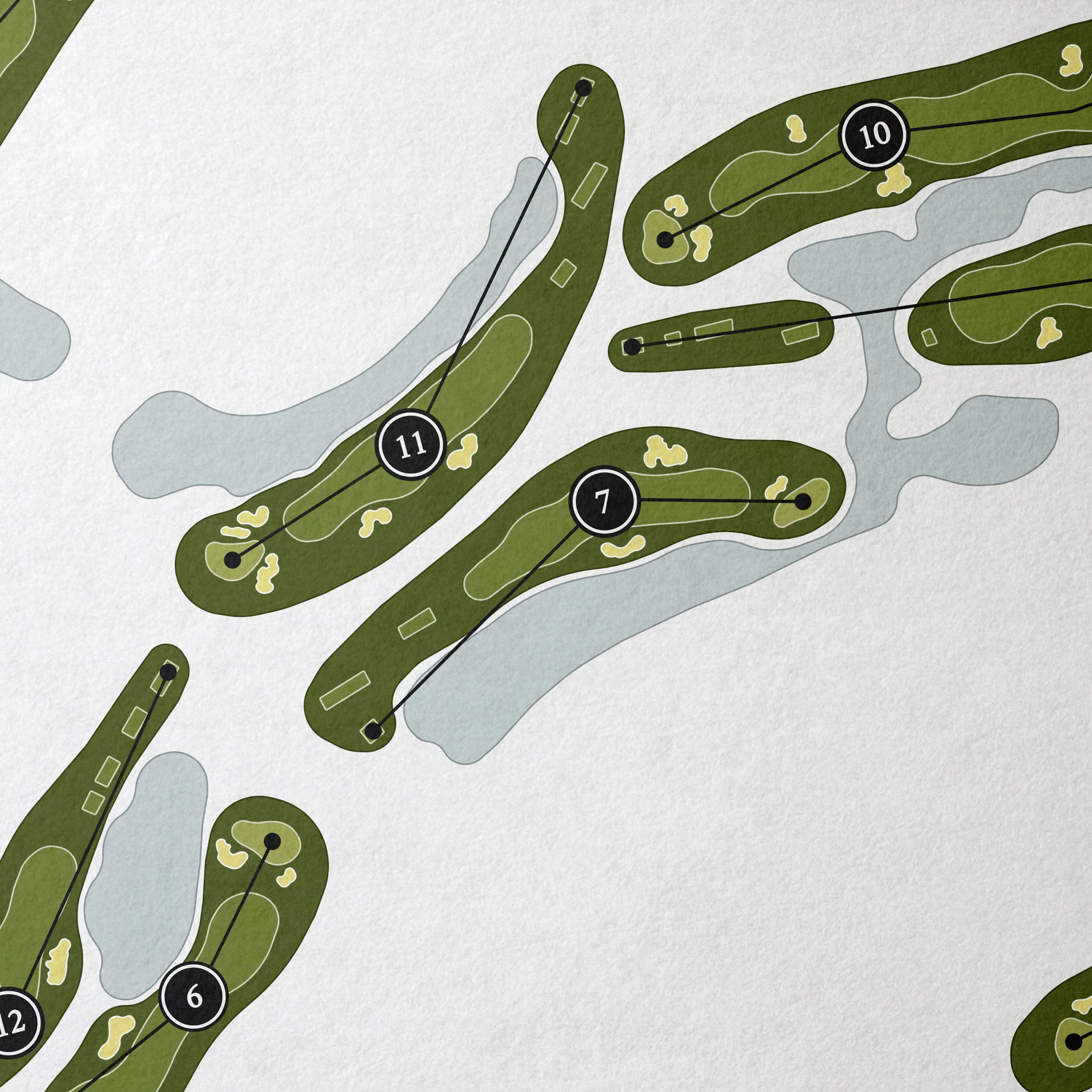 Daniel Island Club - Beresford Creek Course | Golf Course Map | Close Up