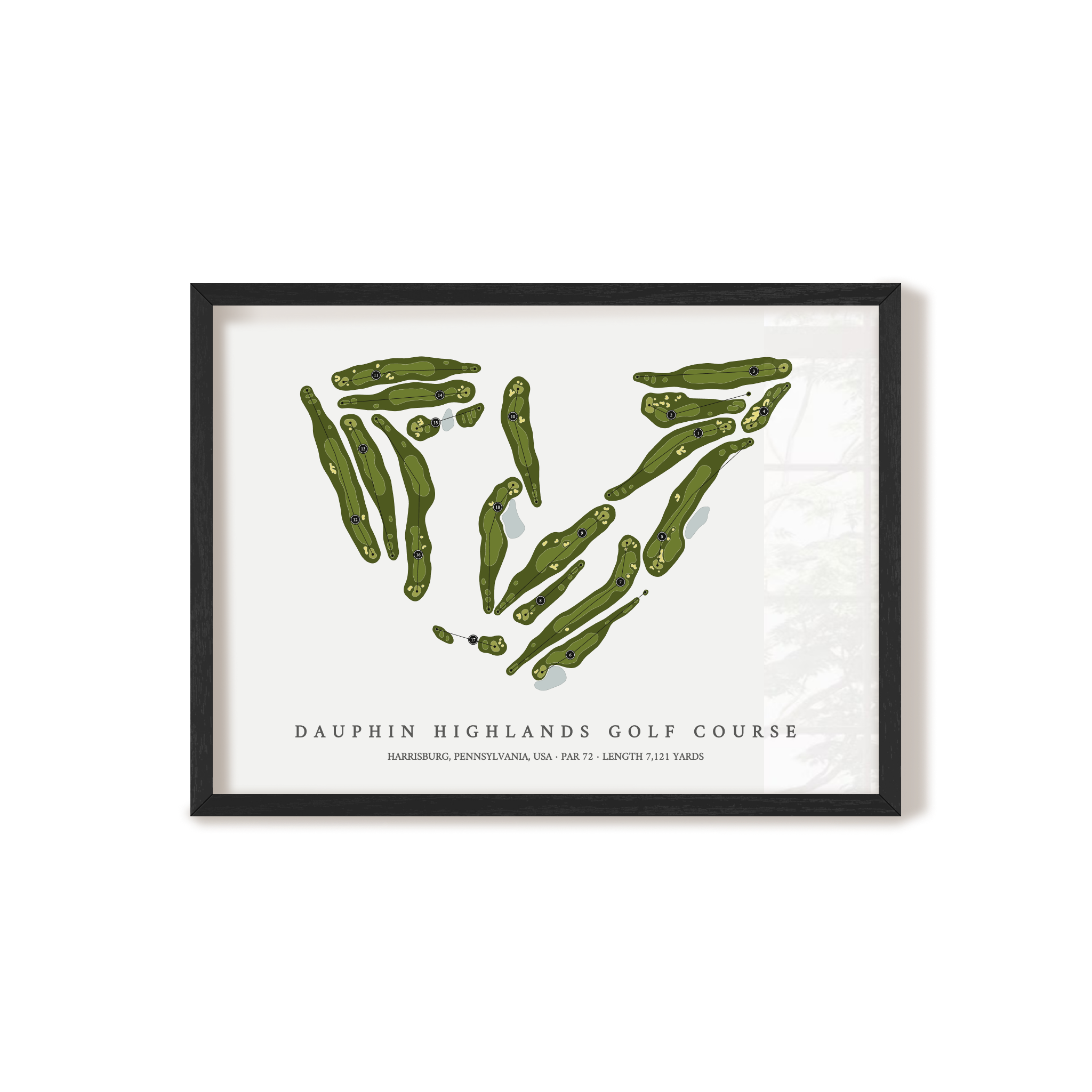 Dauphin Highlands Golf Course | Golf Course Print | Black Frame