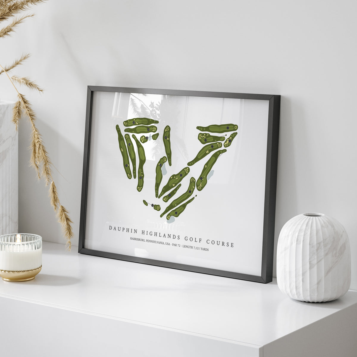Dauphin Highlands Golf Course | Golf Course Print | On Table