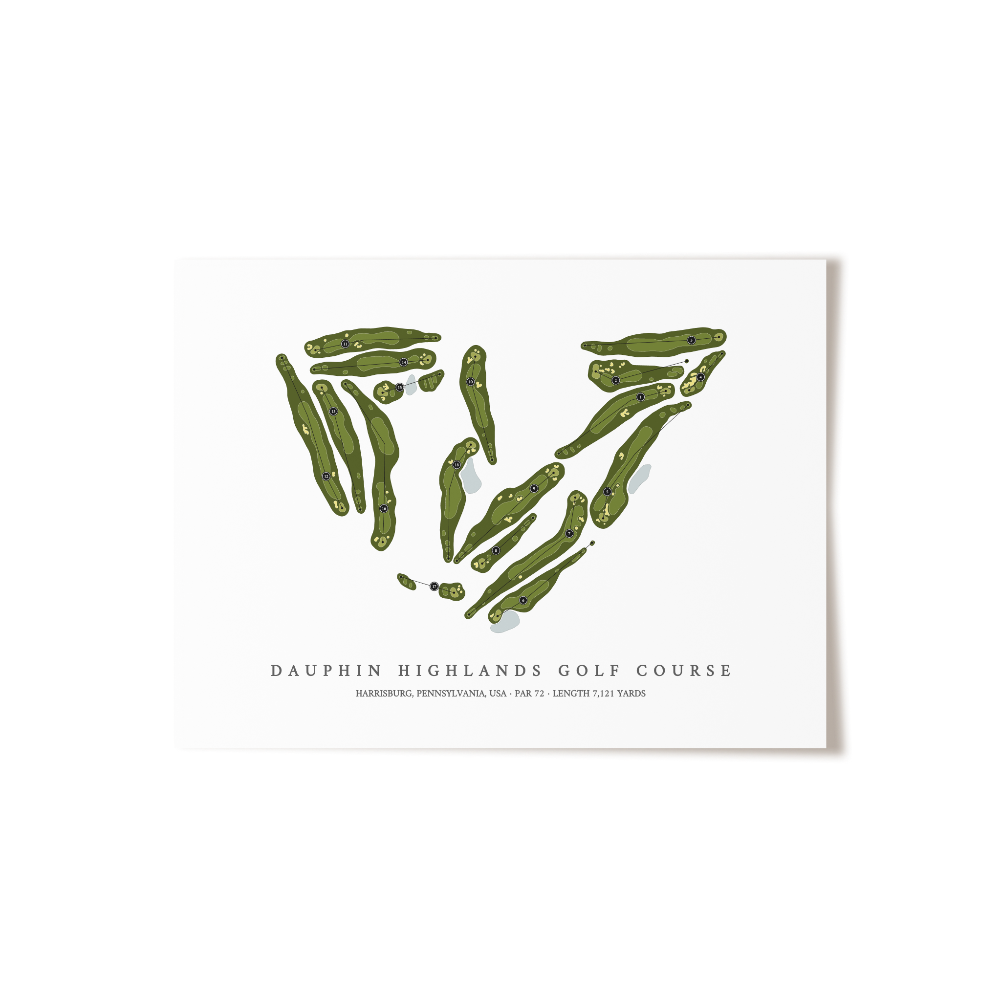 Dauphin Highlands Golf Course | Golf Course Print | Unframed