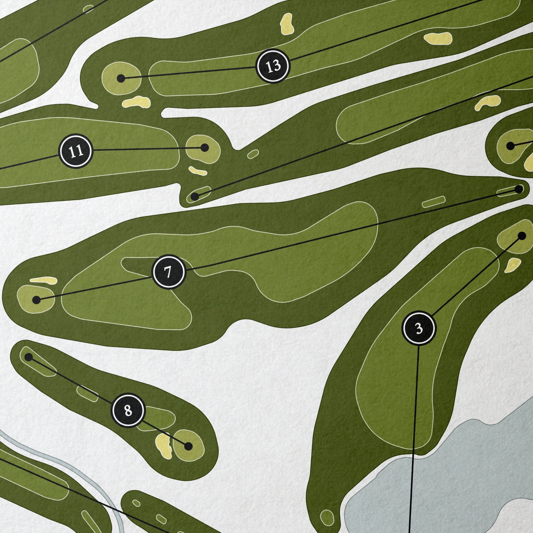 Davenport Country Club | Golf Course Map | Close Up