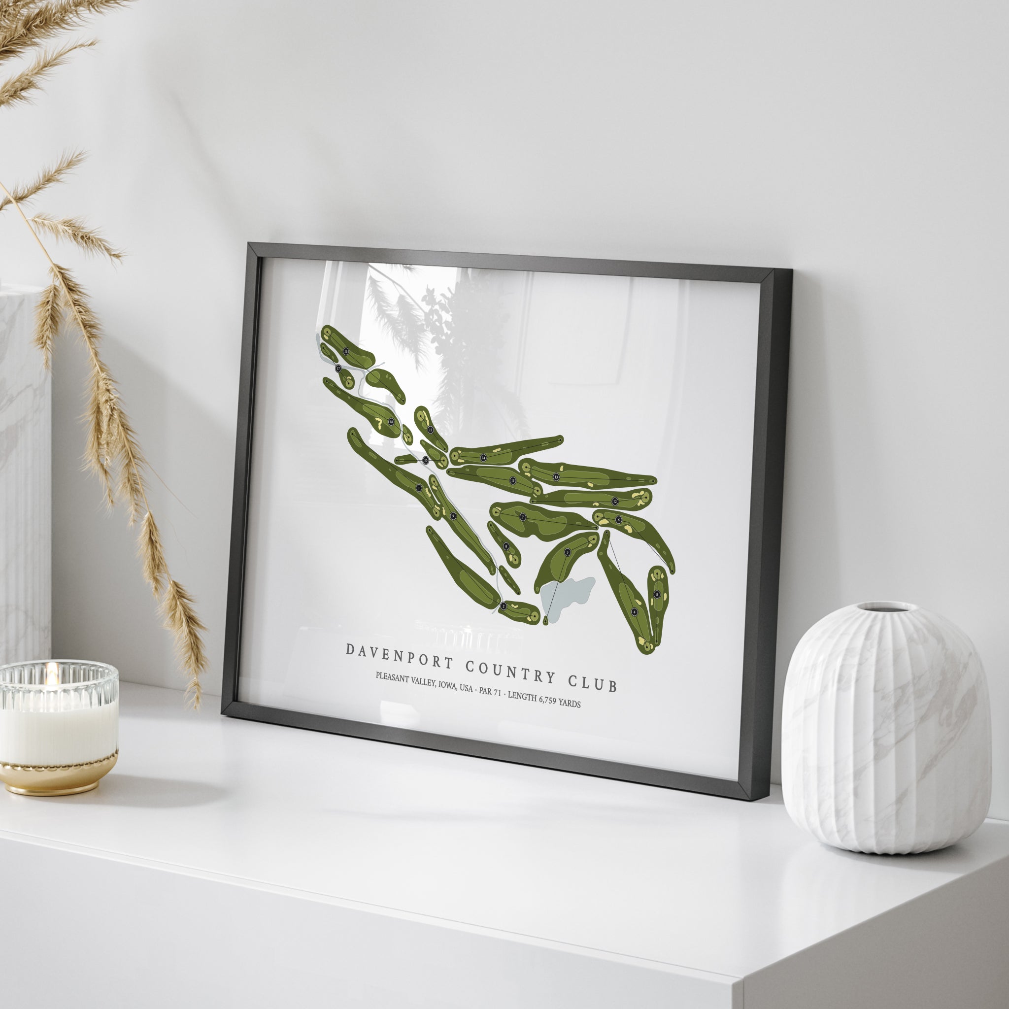 Davenport Country Club | Golf Course Map | On Table