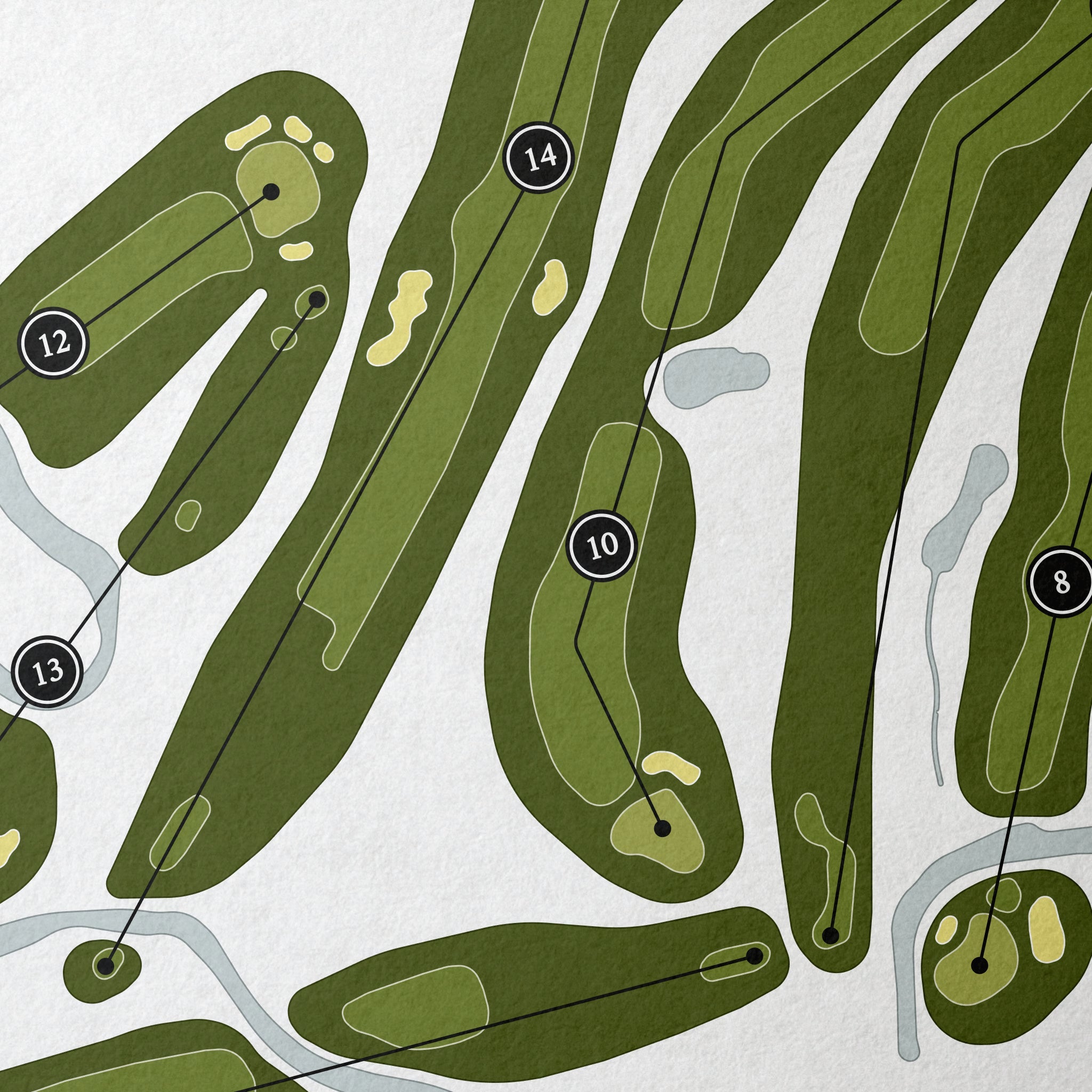 Davison Country Club | Golf Course Map | Close Up