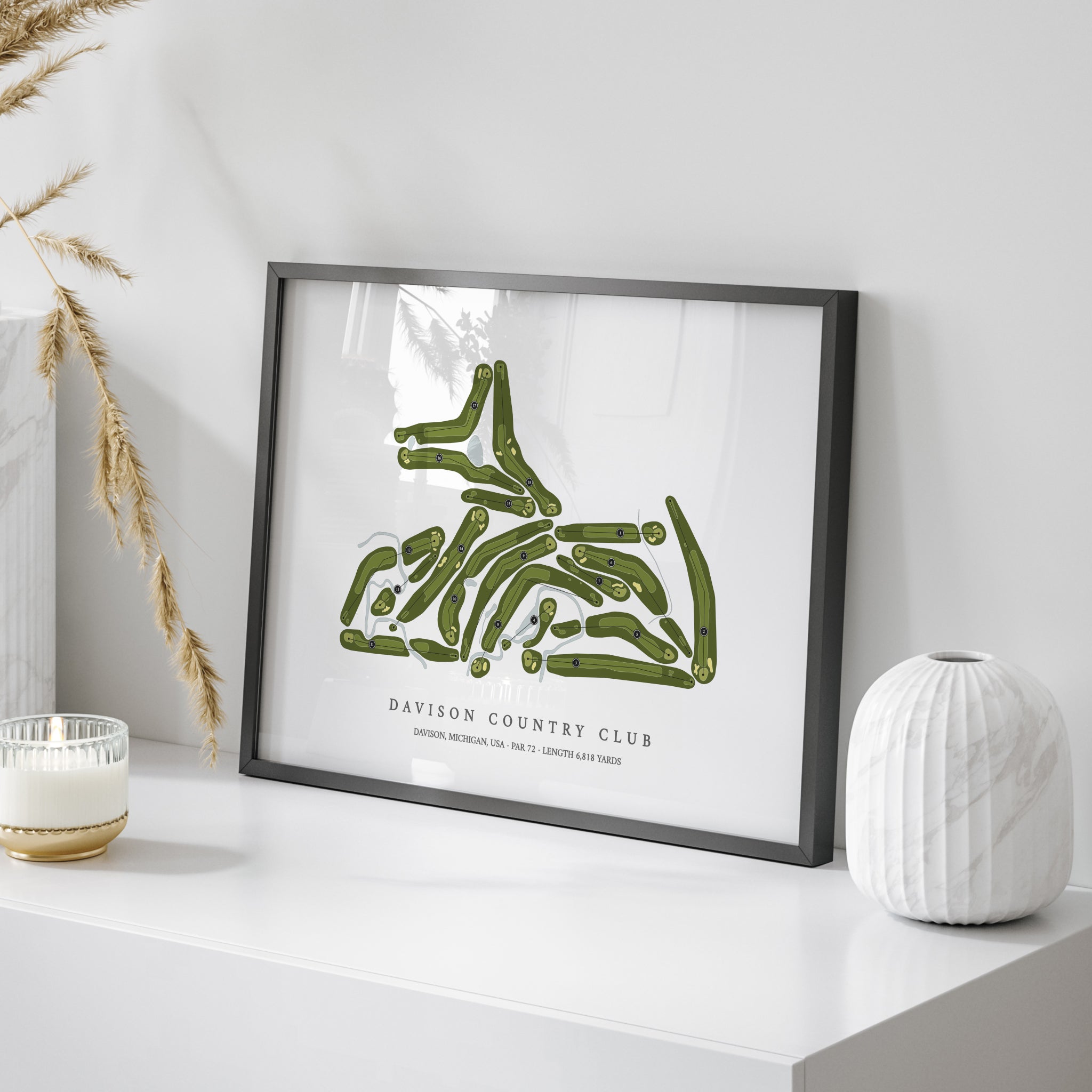 Davison Country Club | Golf Course Map | On Table