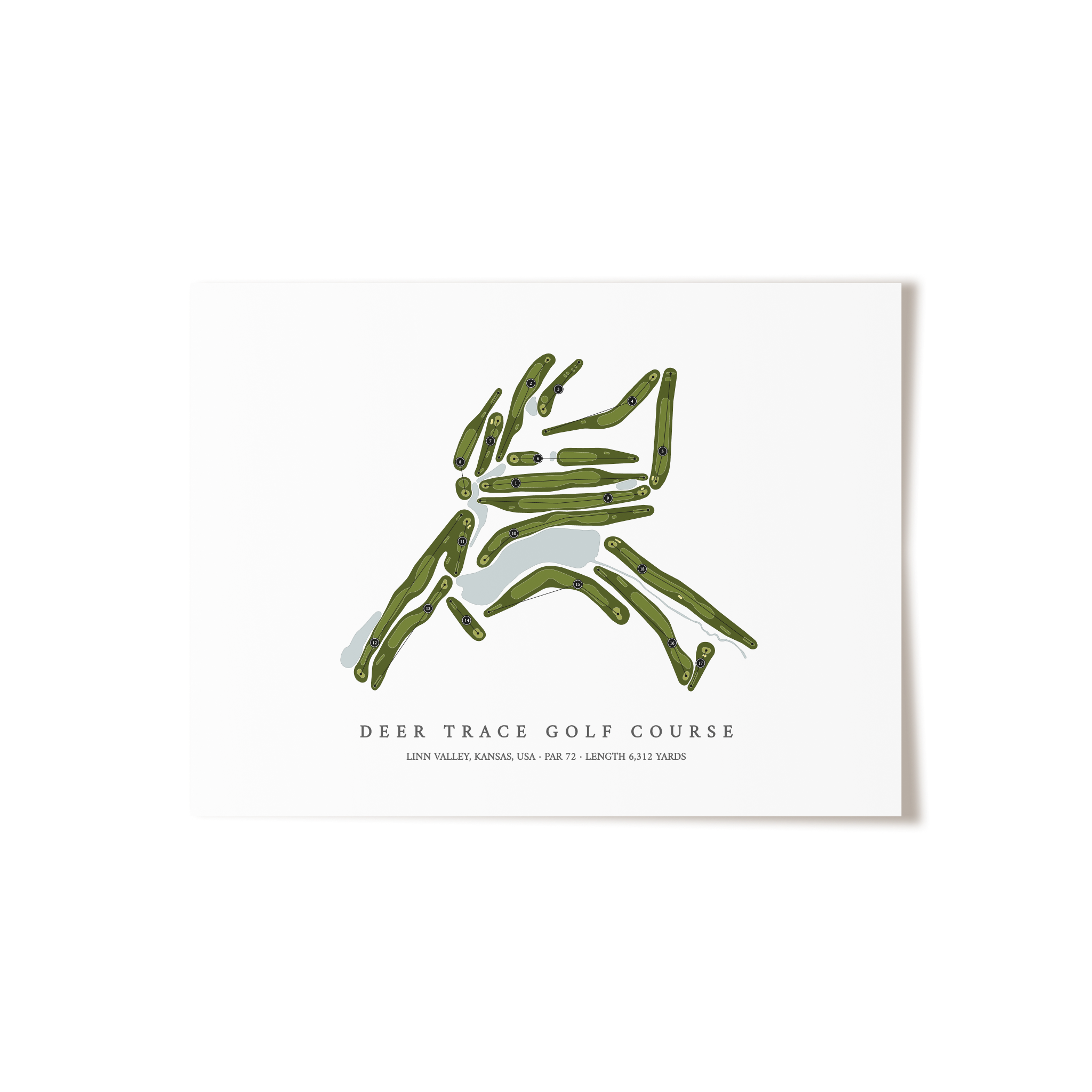 Deer Trace Golf Course | Golf Course Map | Unframed