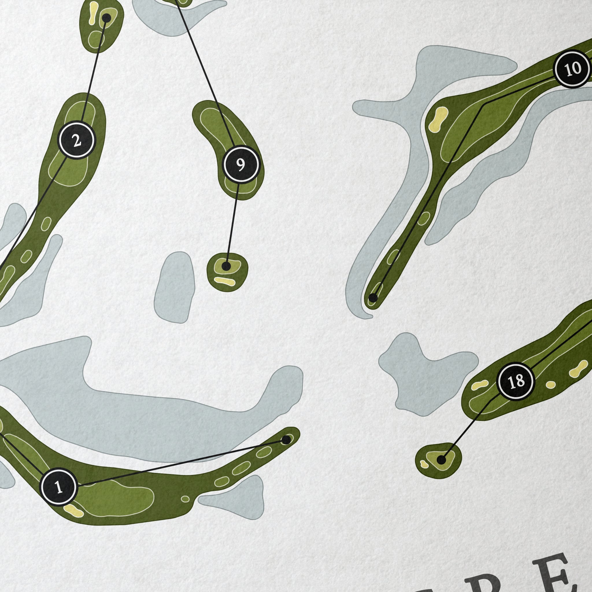 Deercreek Country Club | Golf Course Map | Close Up
