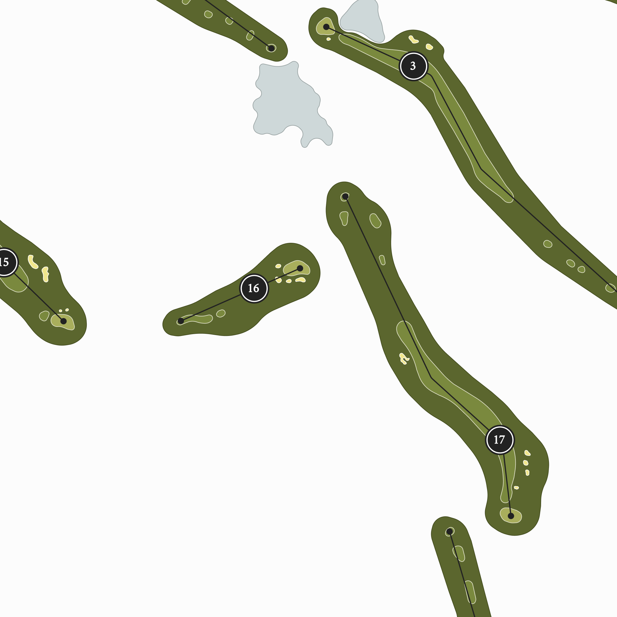 Del Lago Golf Club | Golf Course Map | Close Up